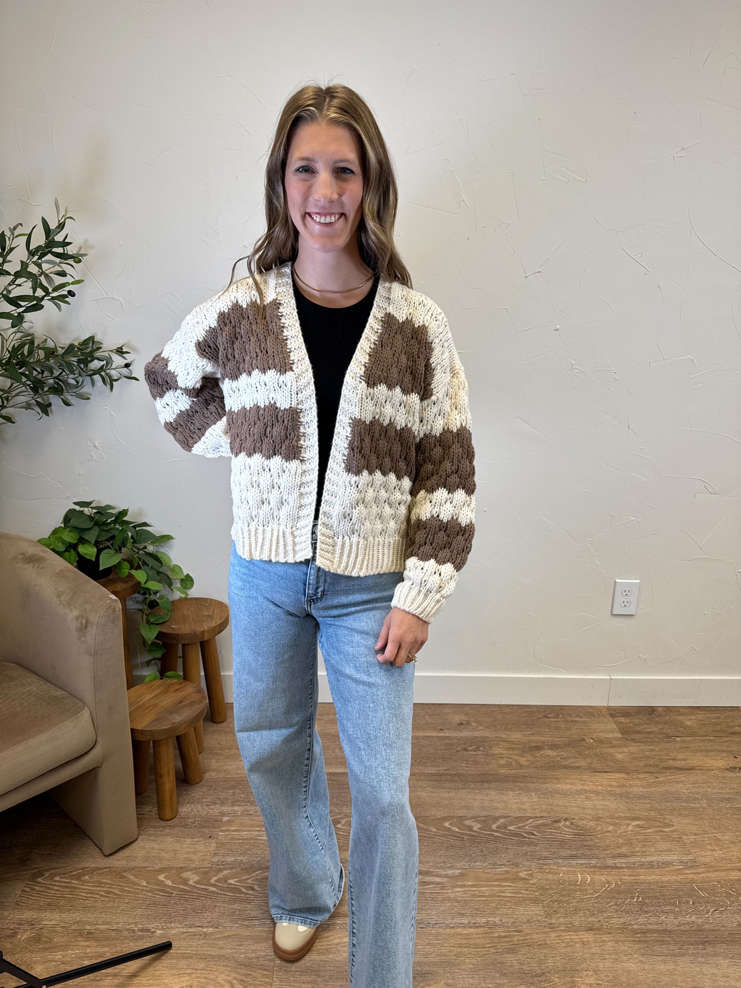 Textured Striped Sweater