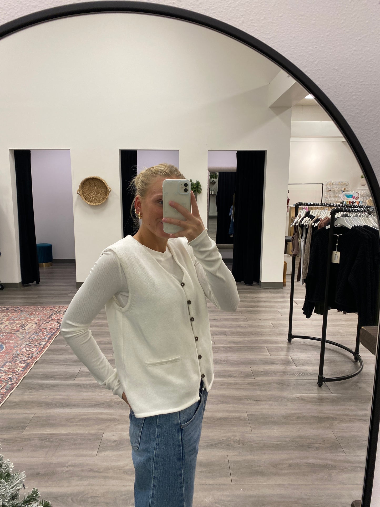 Button- Up Sweater Vest