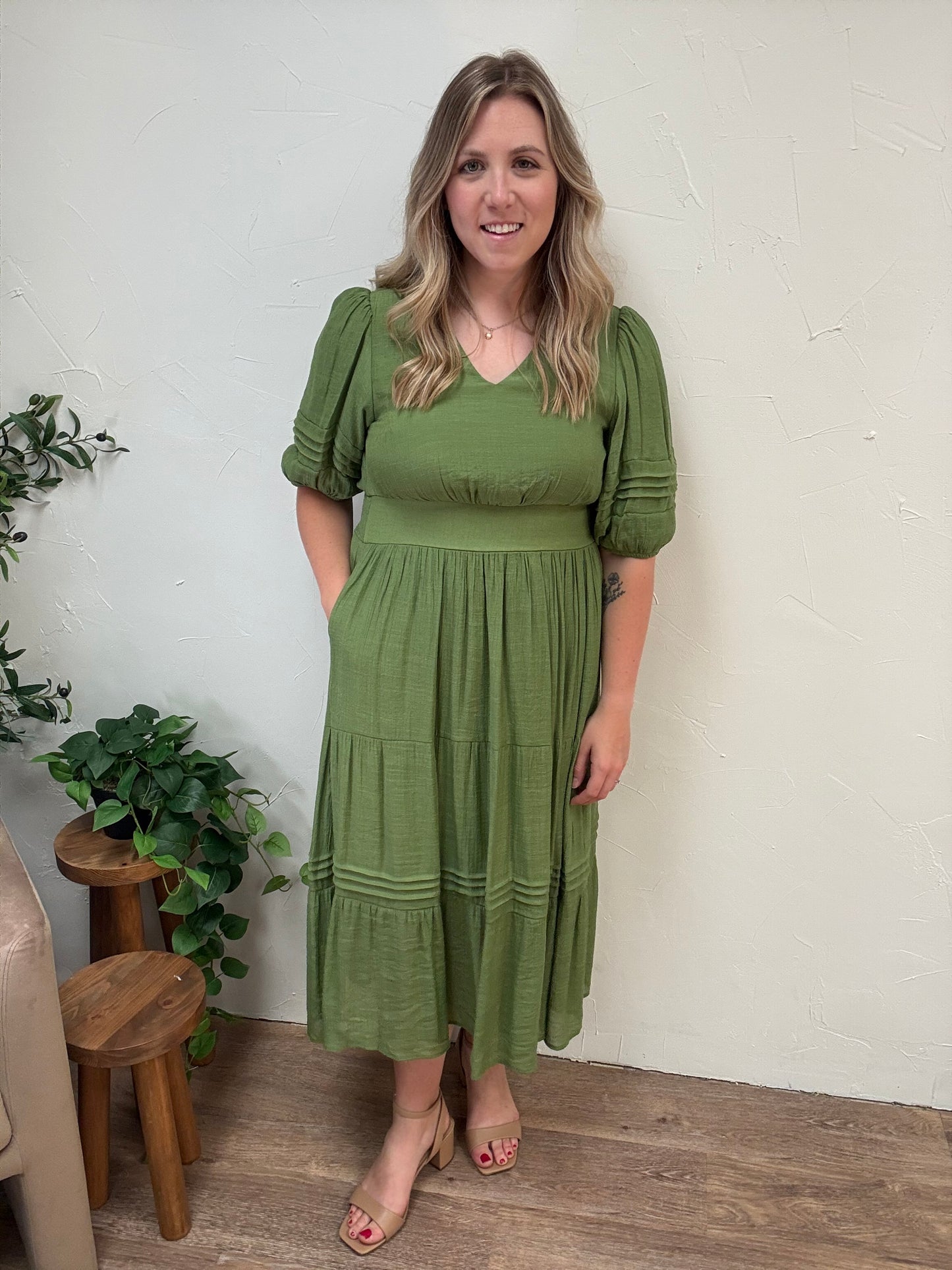 Tiered Midi Dress