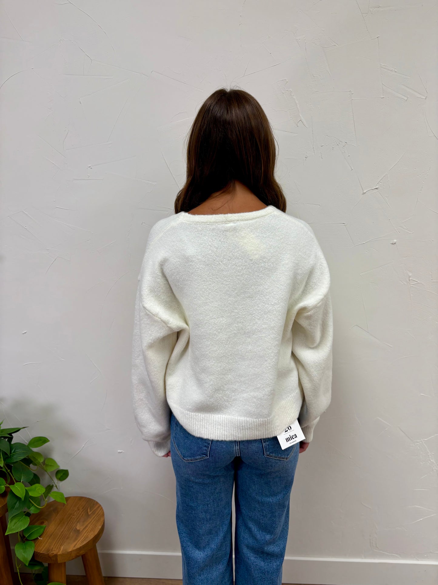 Brushed Bow Detail Sweater