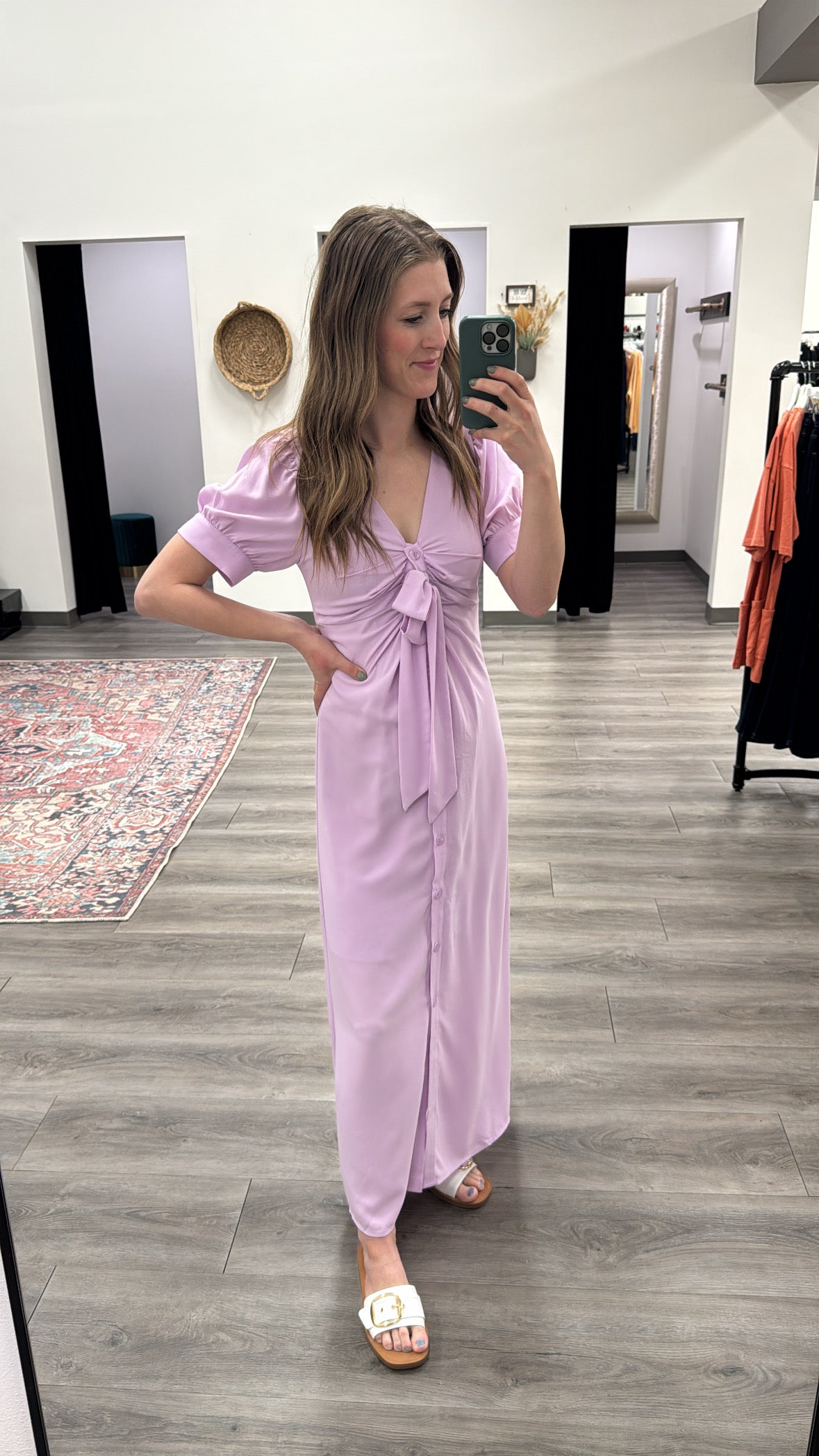 Tie Front Midi Dress