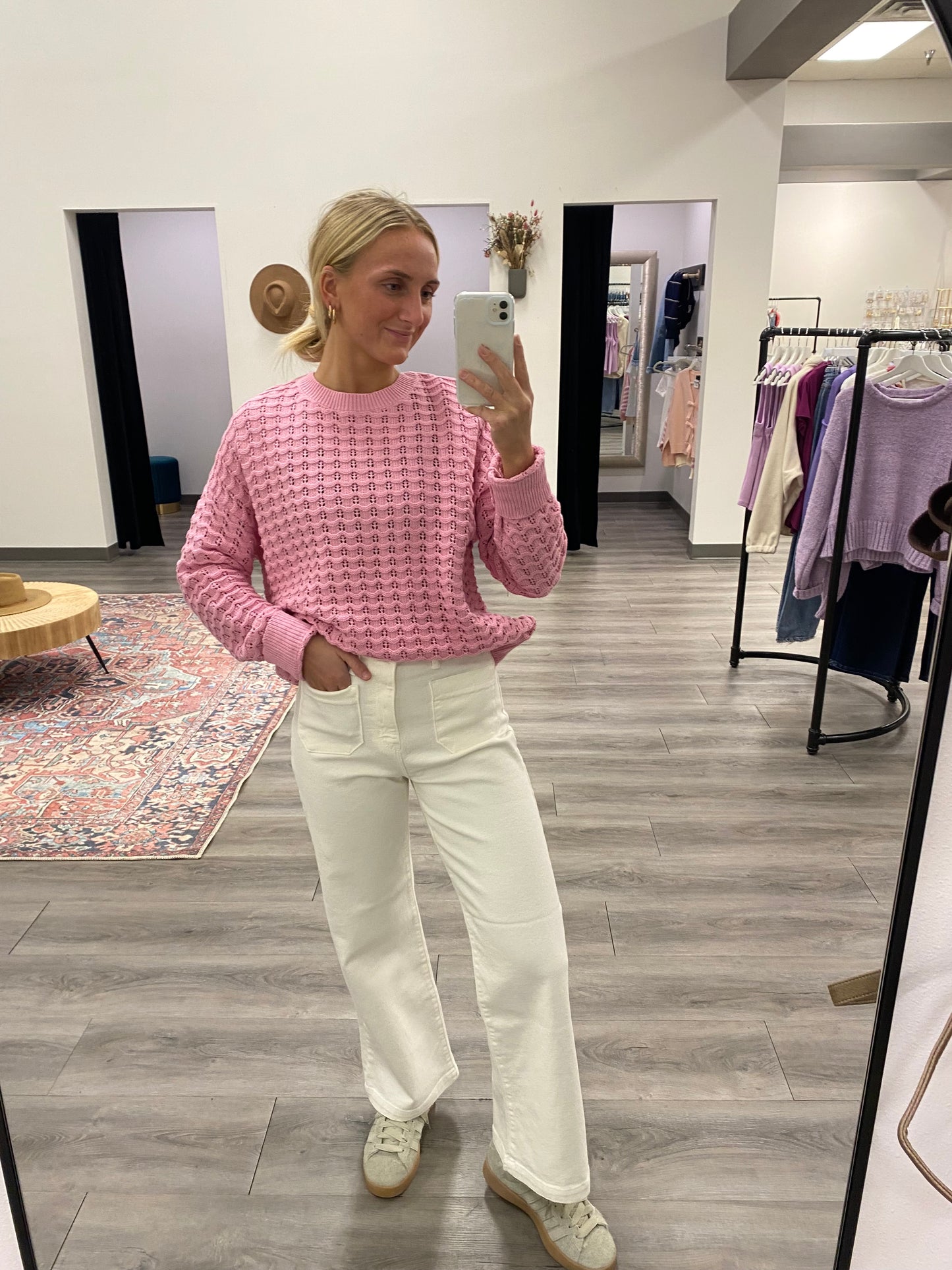 Textured Crochet Top - Three:Twelve Boutique