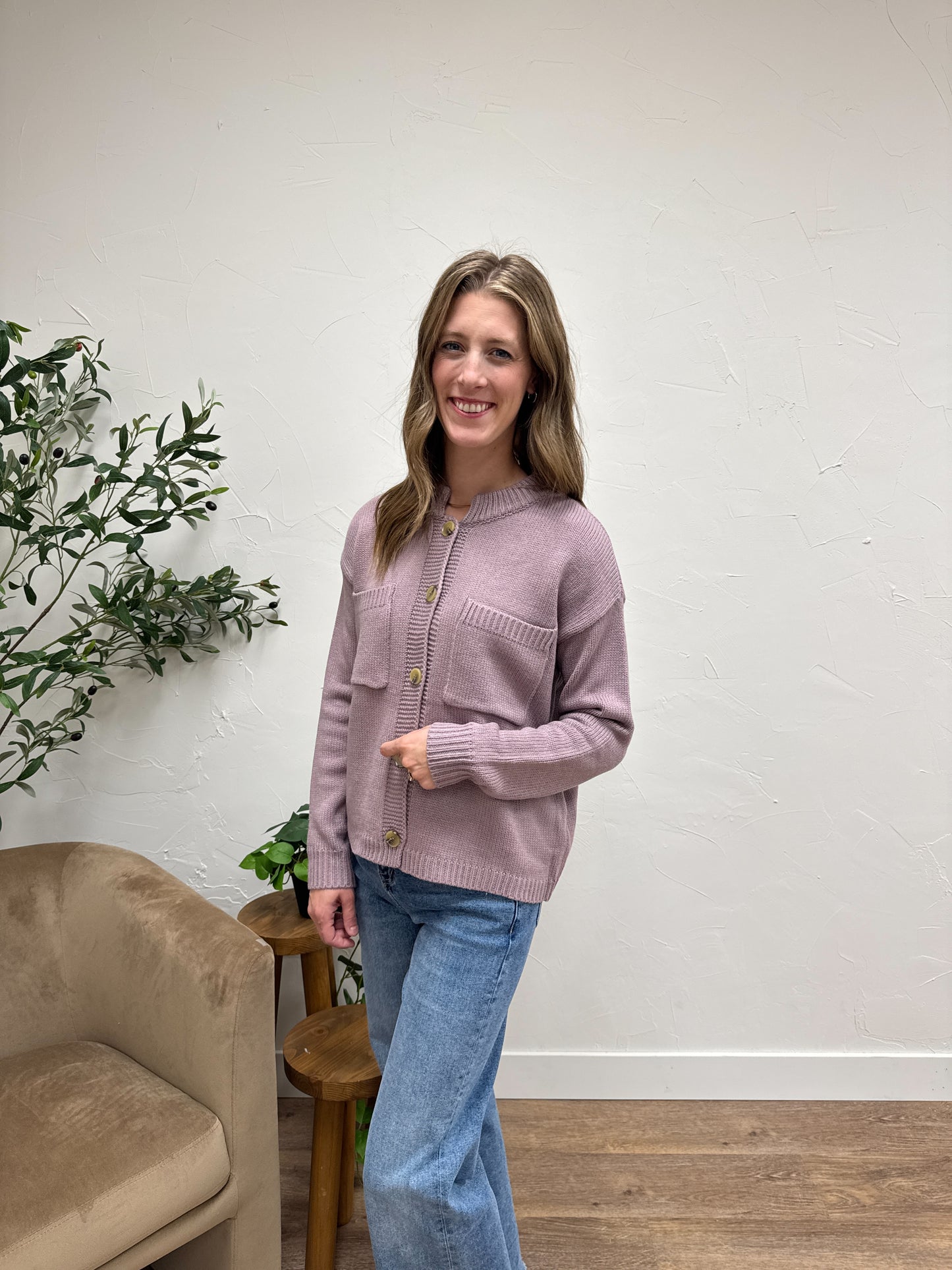 Button Down Sweater Jacket