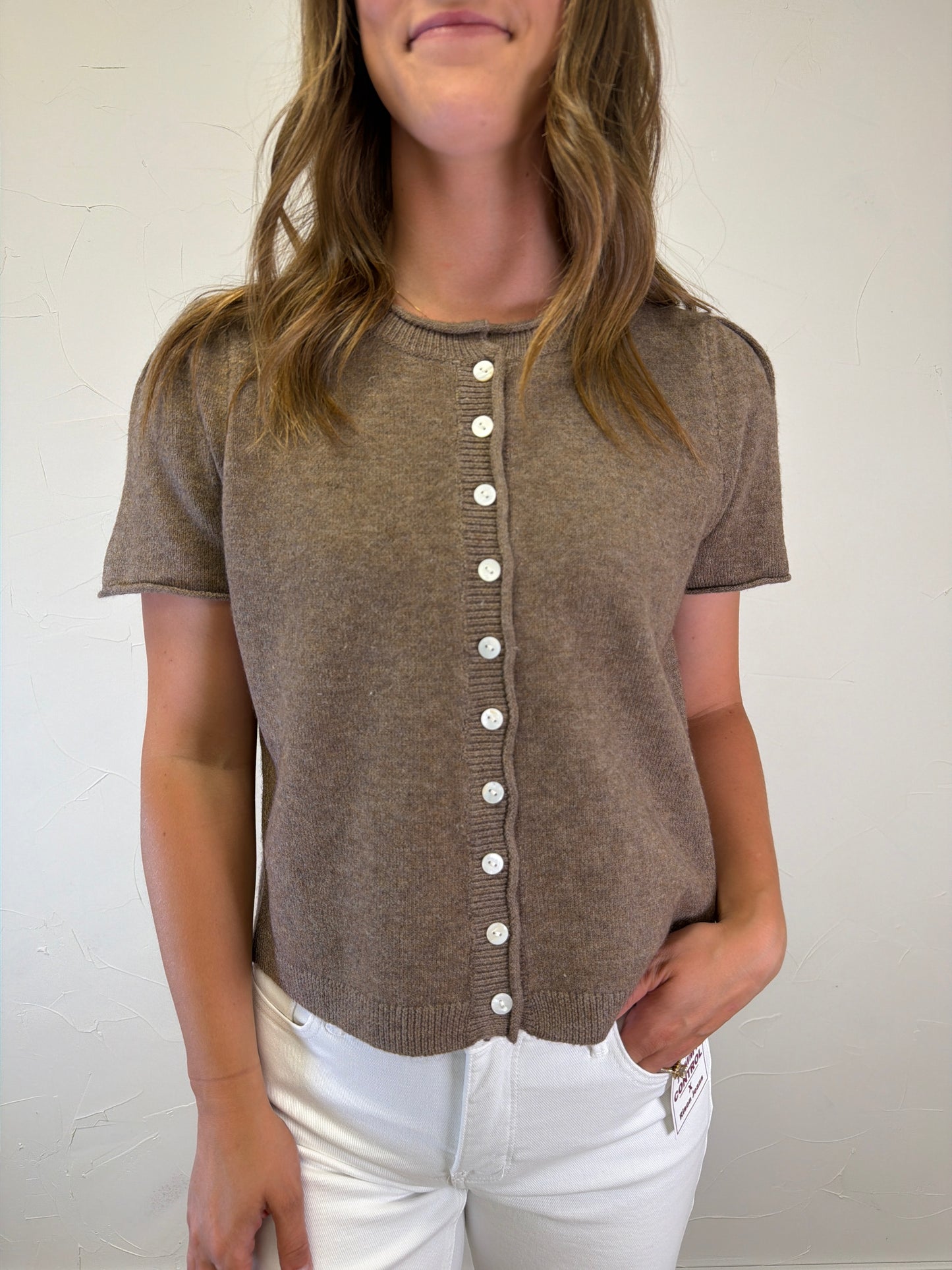 Short Sleeve Sweater Cardigan