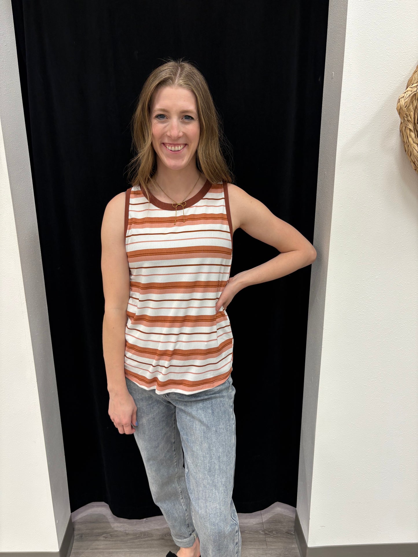 Striped Multi Color Tank Top