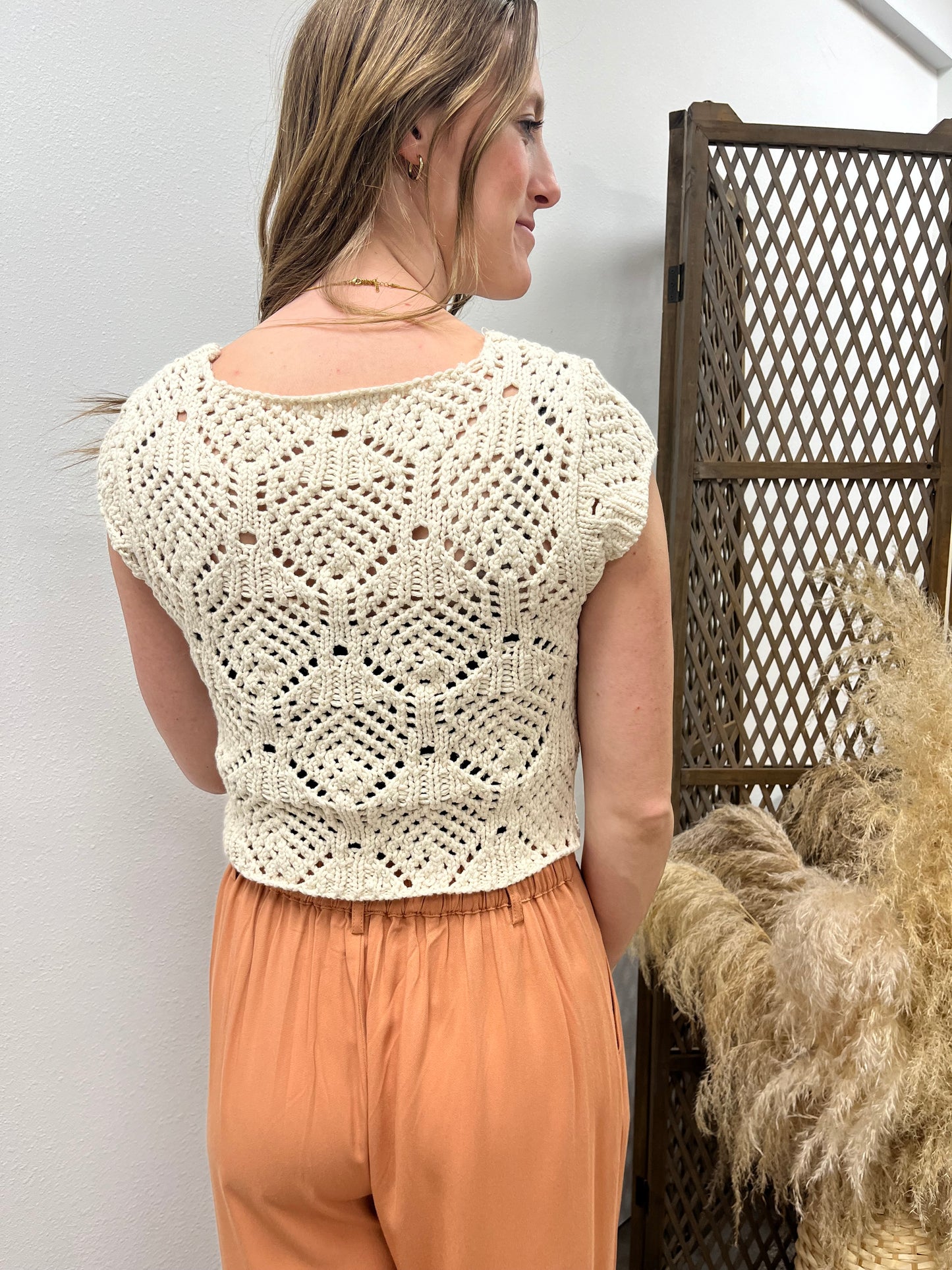 Kendra Crochet Top