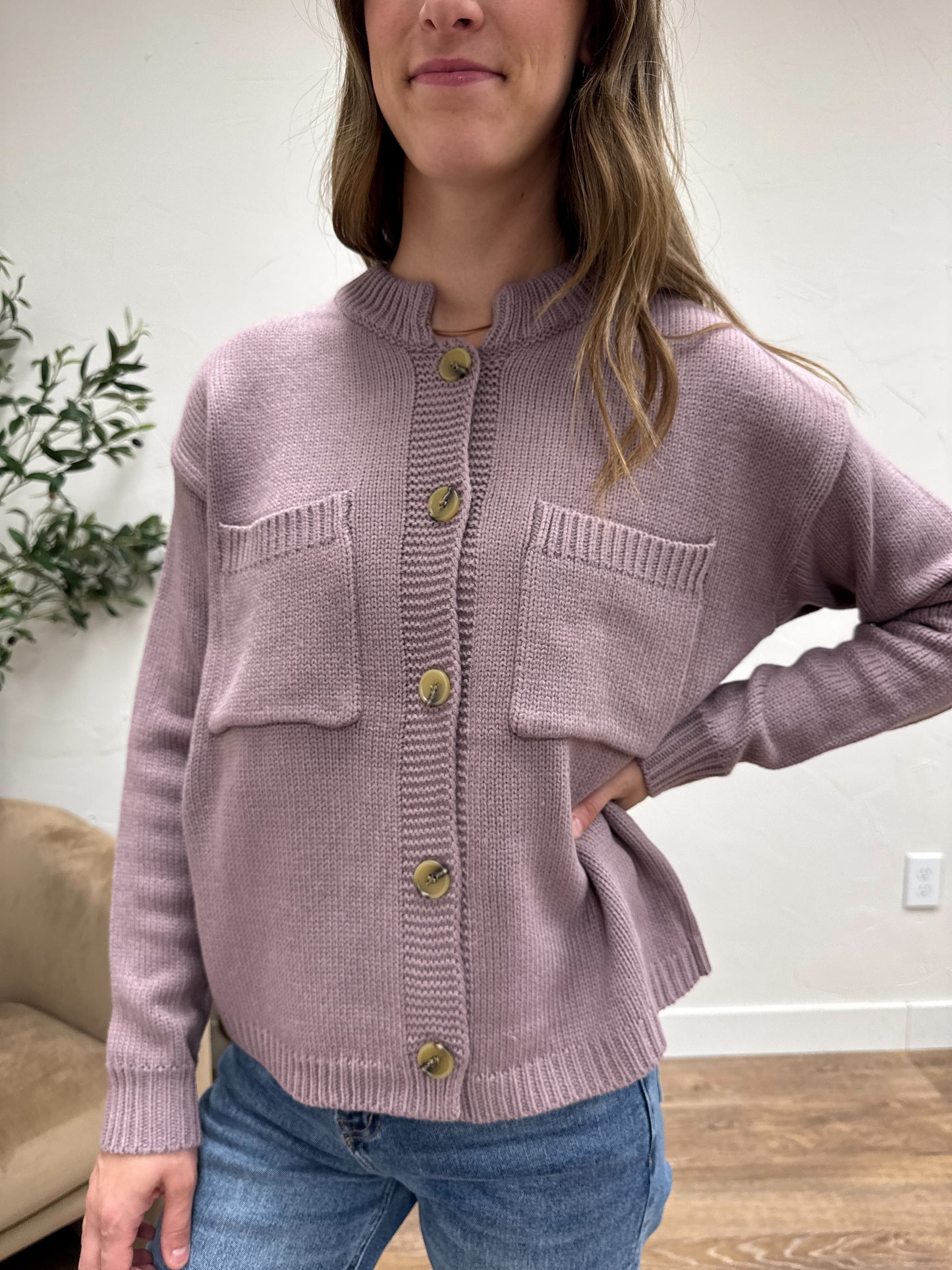 Button Down Sweater Jacket