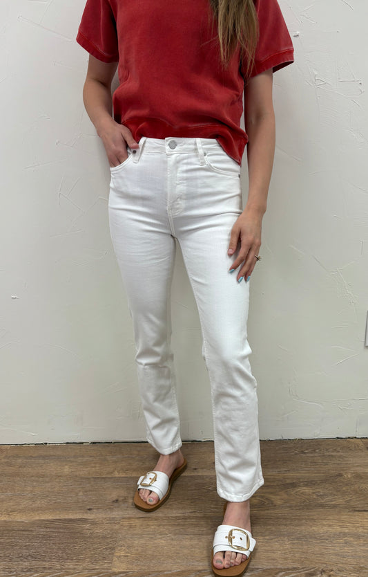 High Waist Comfort Stretch slim straight jeans