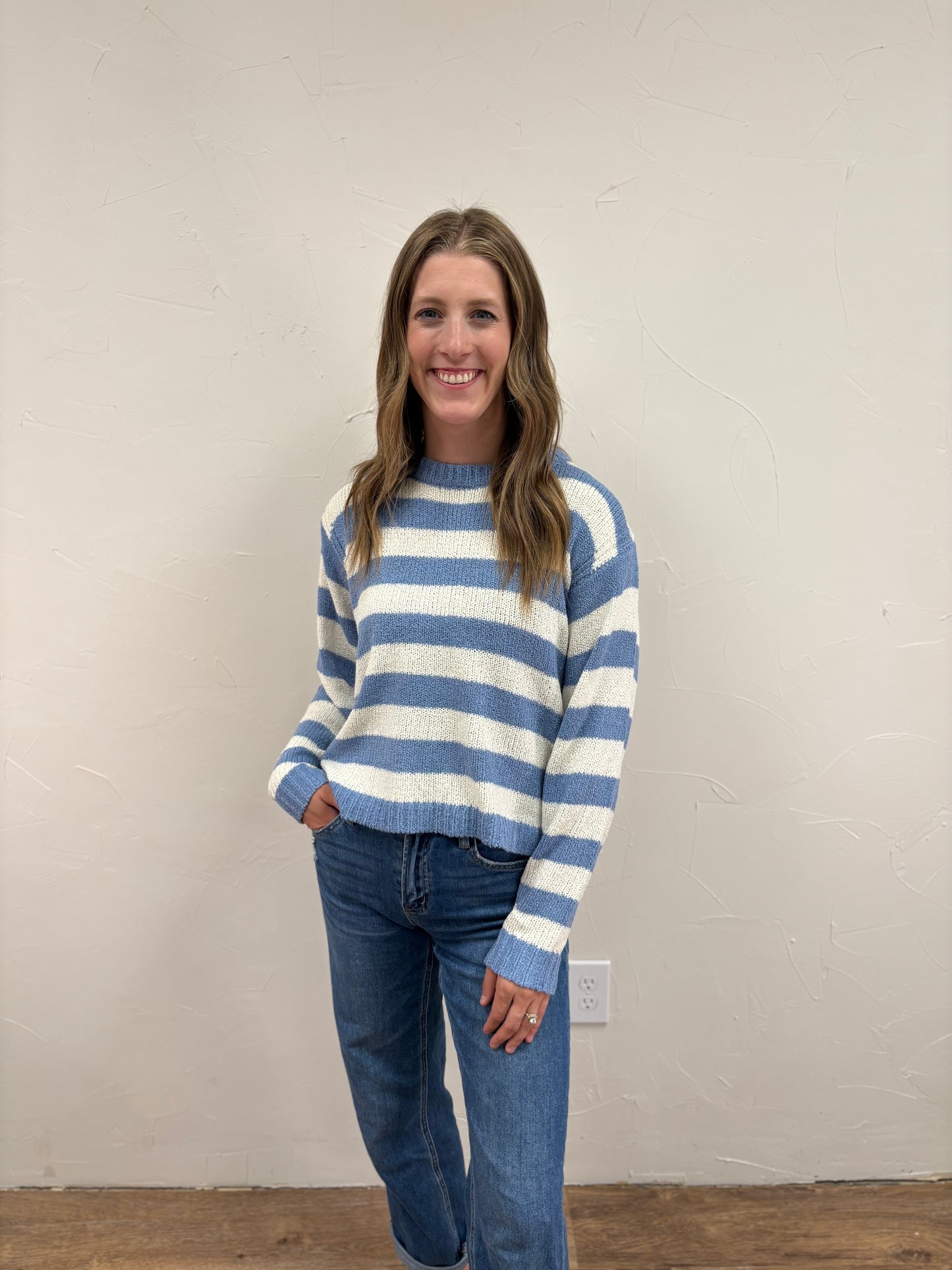 Striped Drop Shoulder Sweater