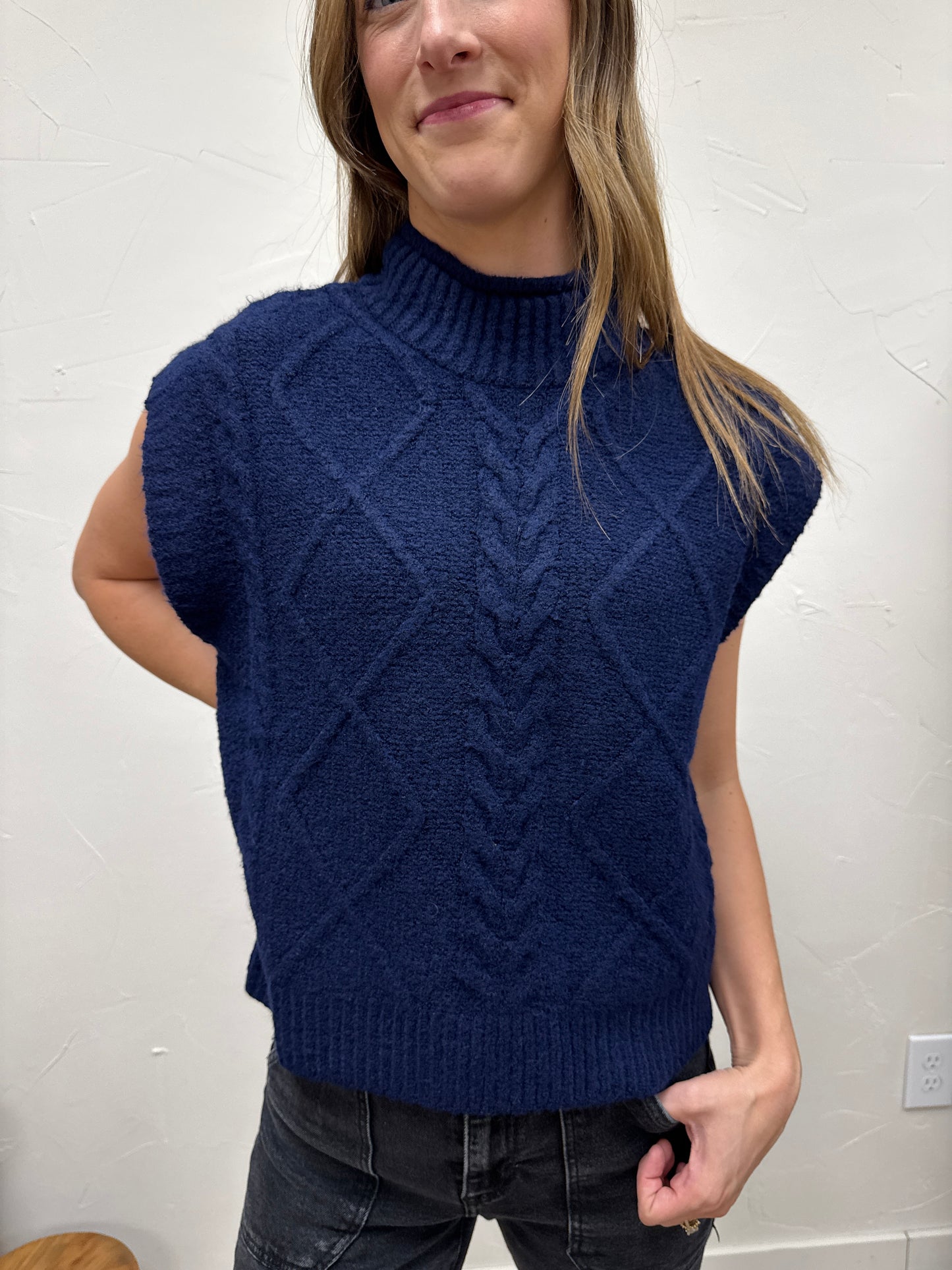 Cable Knit Sweater Vest