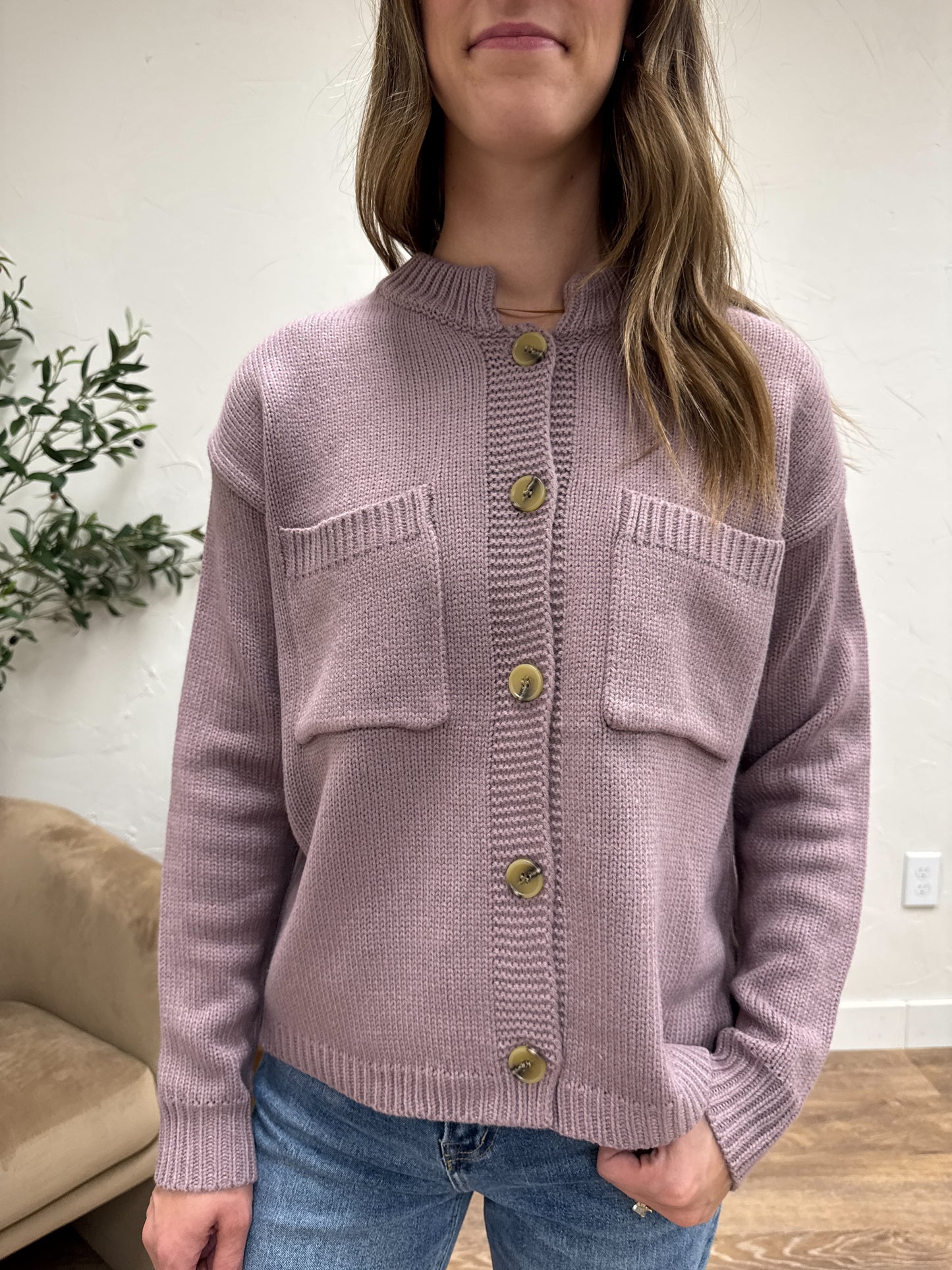 Button Down Sweater Jacket