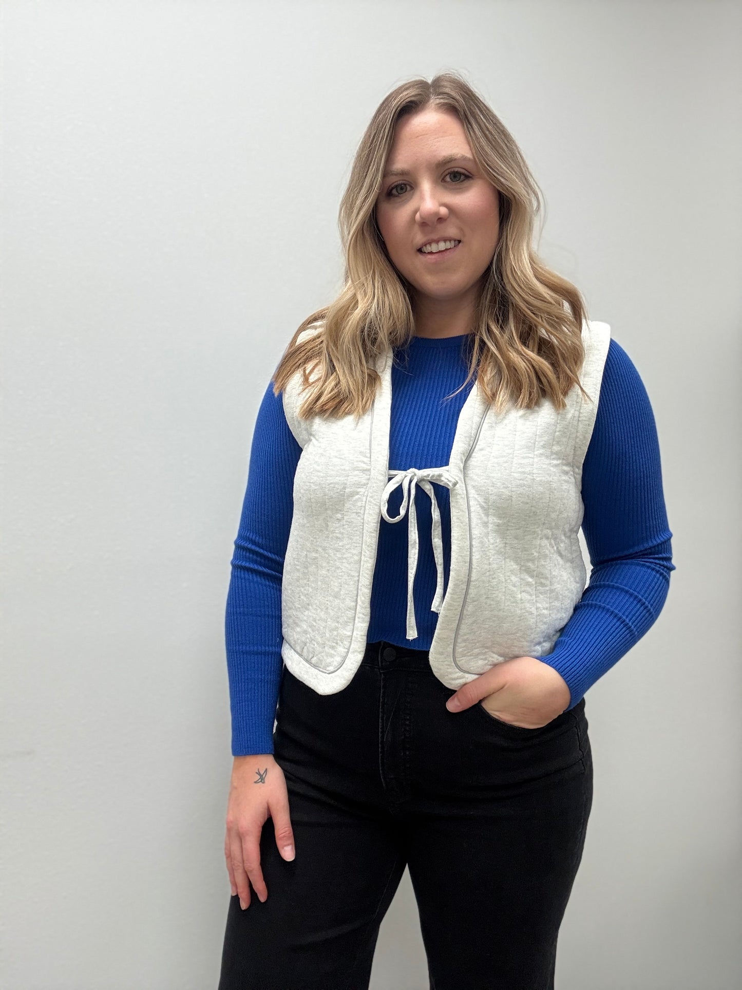 Crew Long Sleeve Fitted Sweater Top