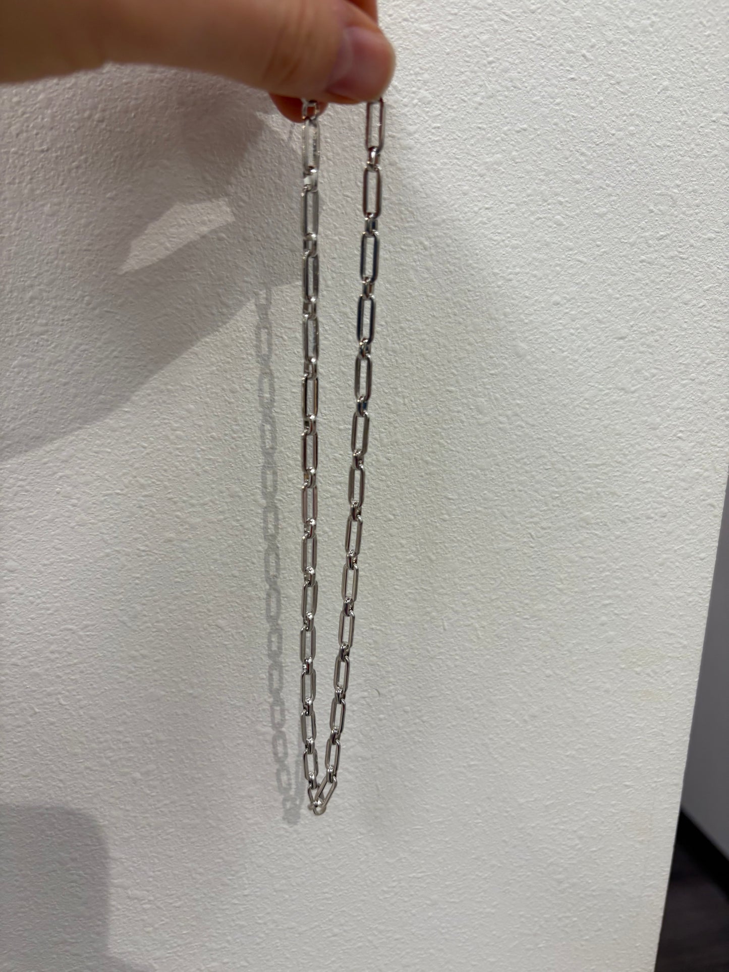 583 Silver paper Clip Chain Necklace