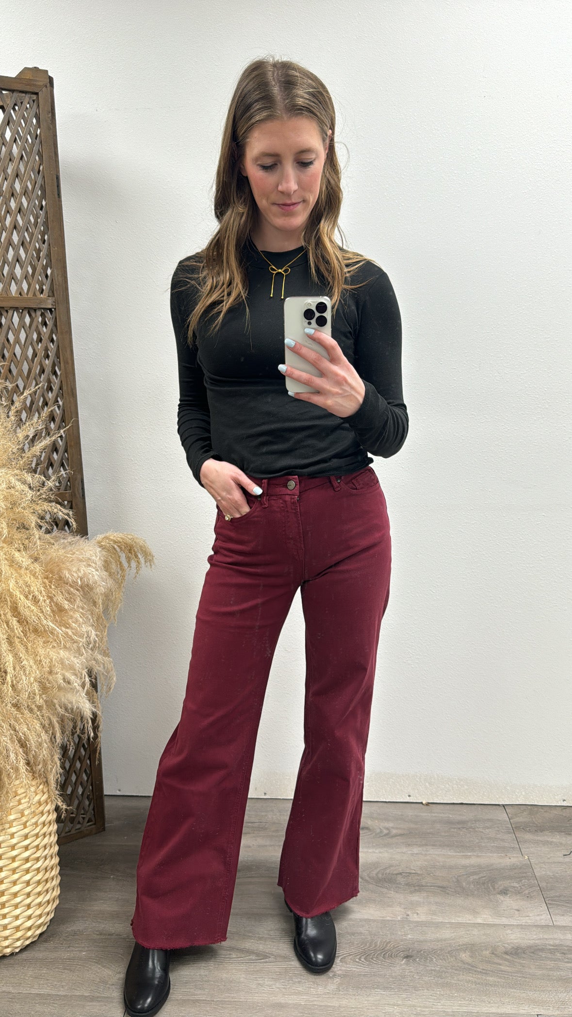Stretch High Rise Wide Leg - Three:Twelve Boutique