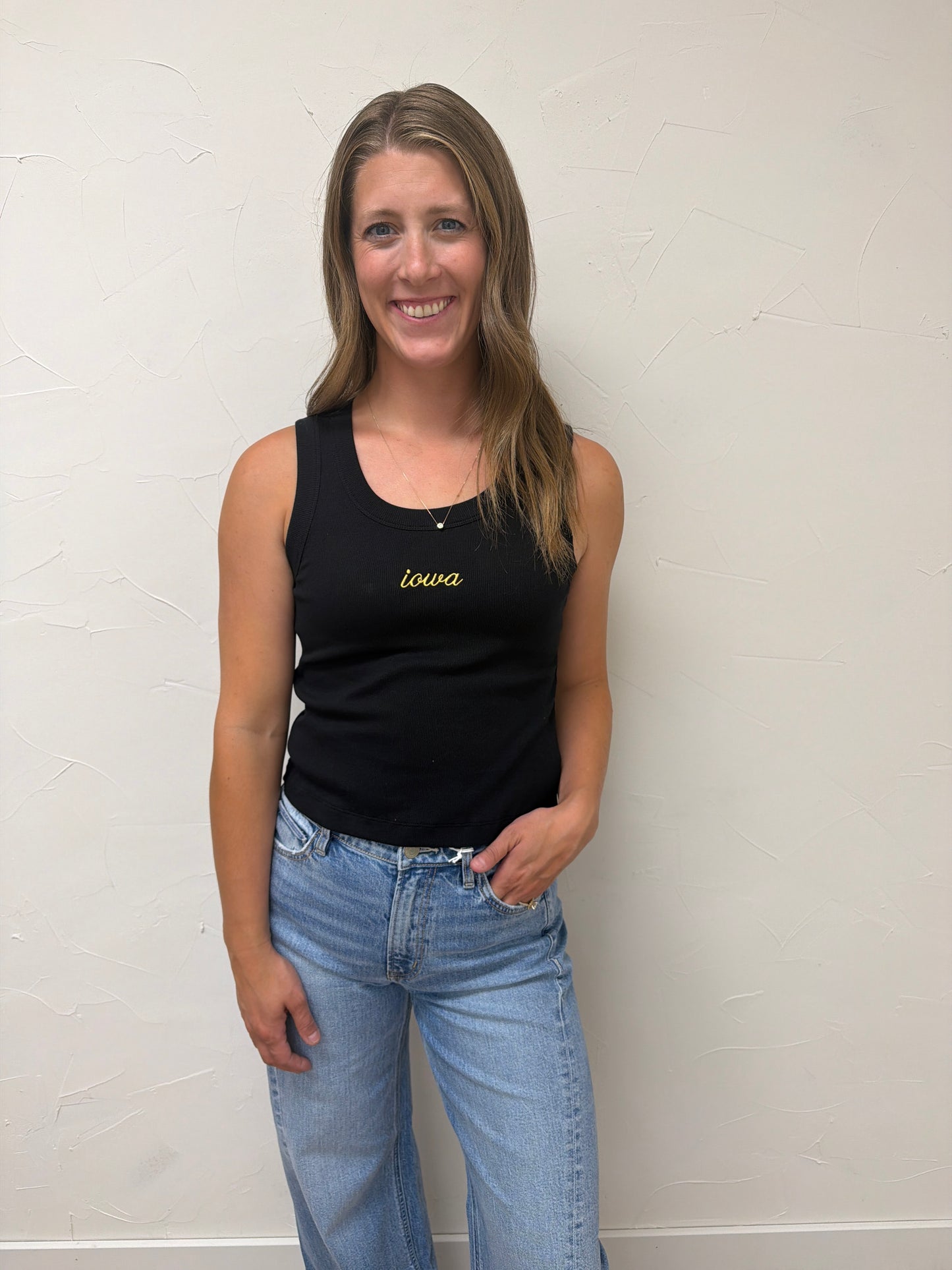 Iowa Embroidered Tank Top