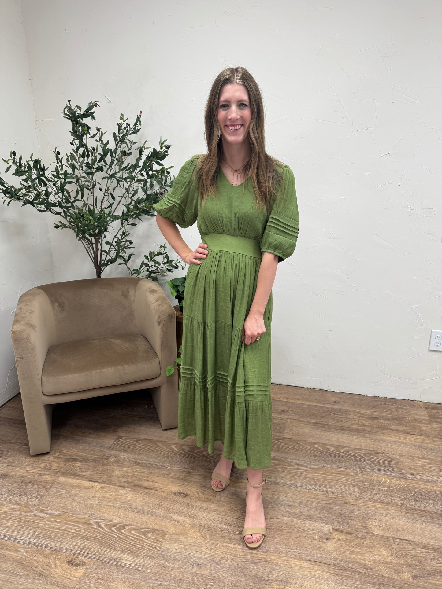 Tiered Midi Dress