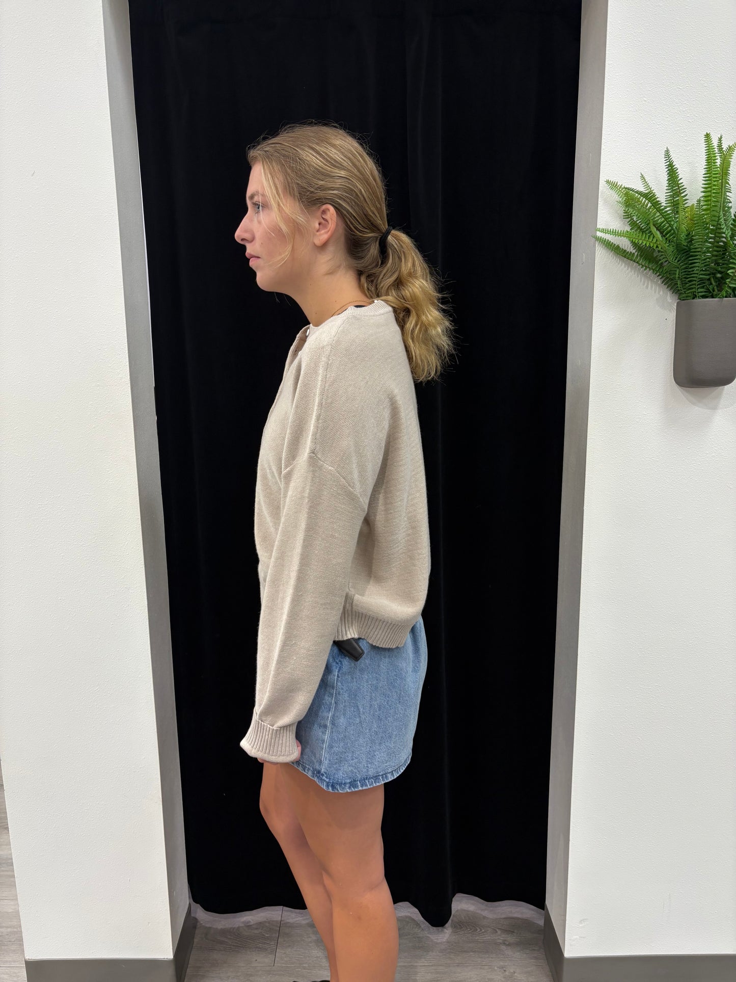 Heny Button Up Sweater