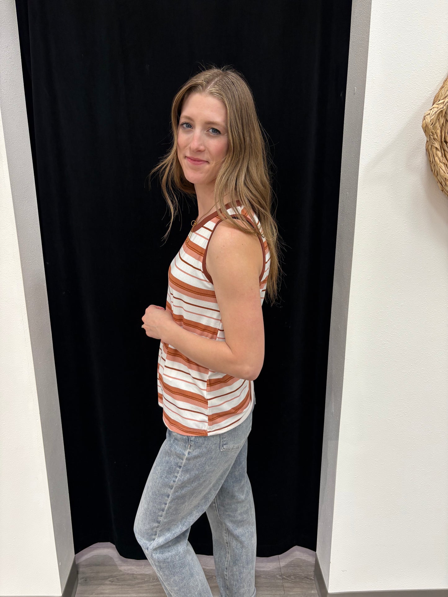 Striped Multi Color Tank Top