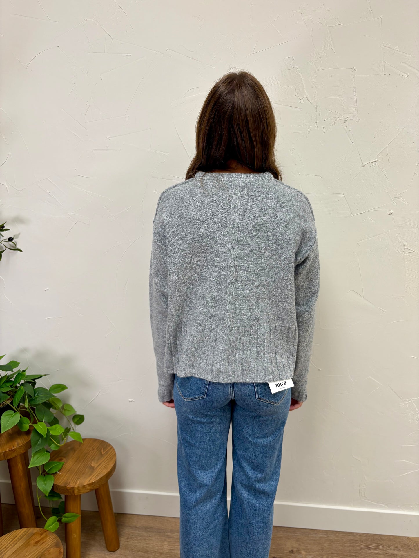 Brushed Button-Up Cardigan