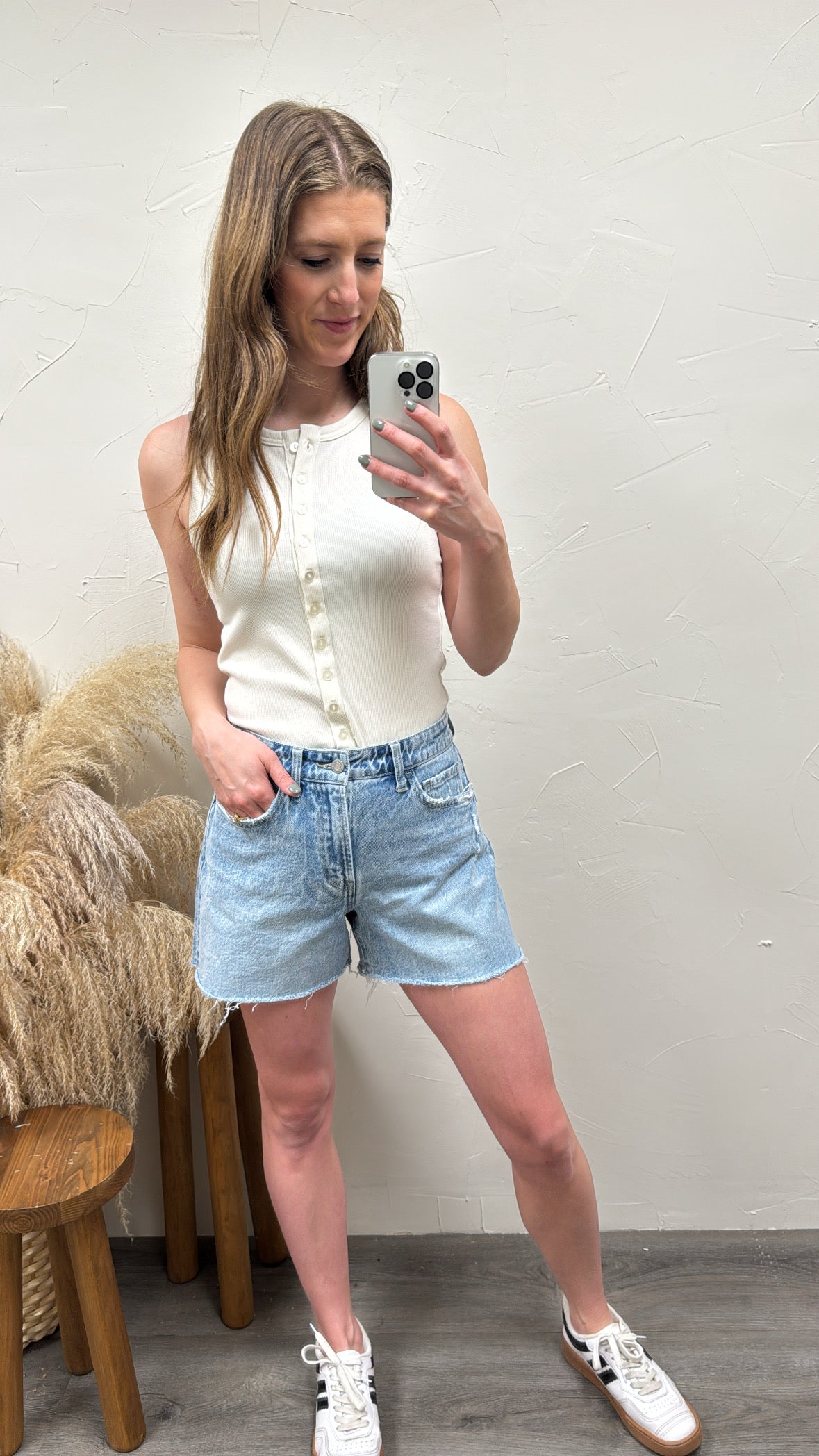High Rise Boyfriend Shorts