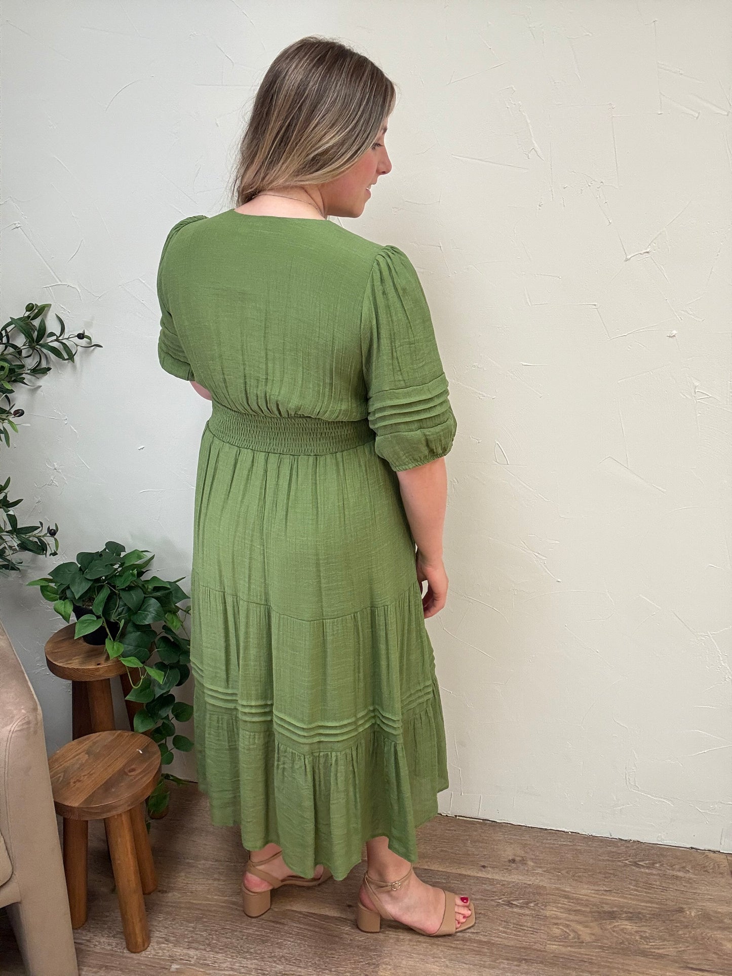Tiered Midi Dress