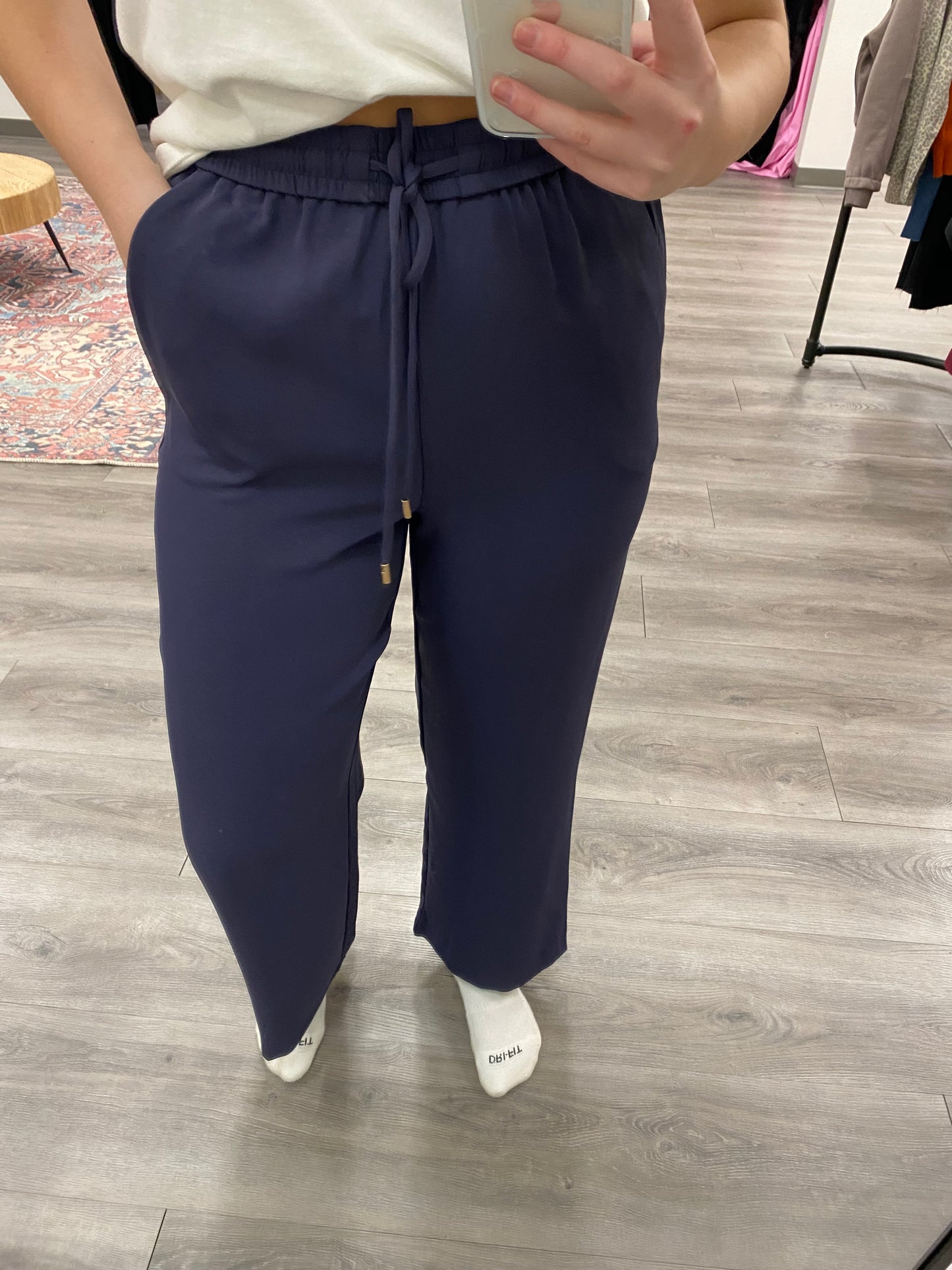 Elastic Waist Flowy Dress Pants - Three:Twelve Boutique