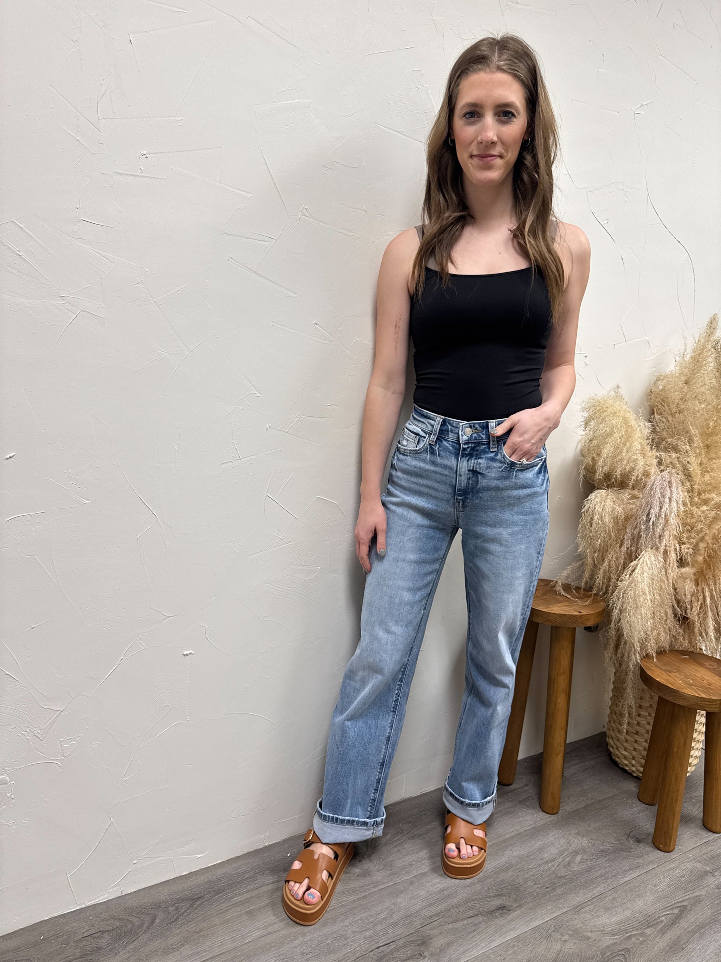 90's Wide Leg Vervet Denim
