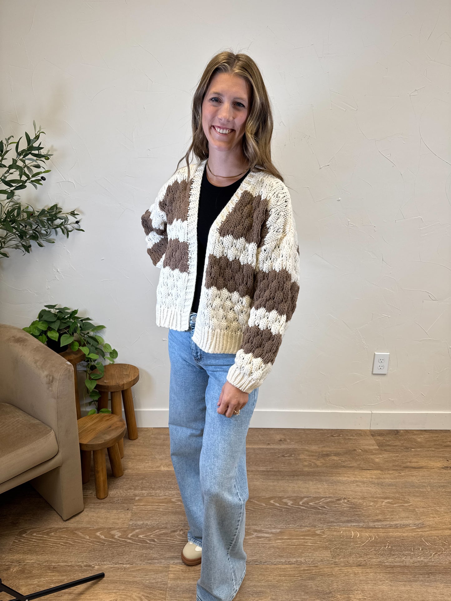 Textured Striped Sweater