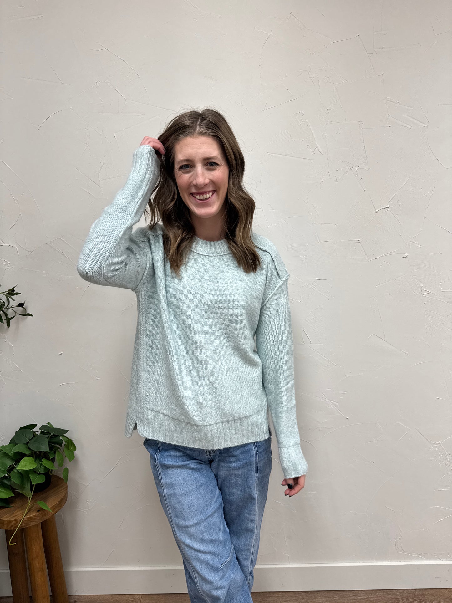 Seam & Rib Detailed Sweater