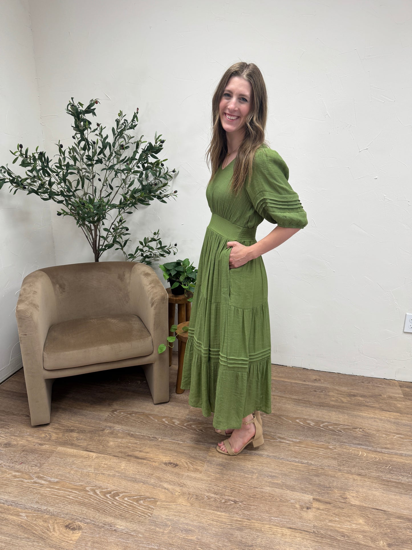 Tiered Midi Dress