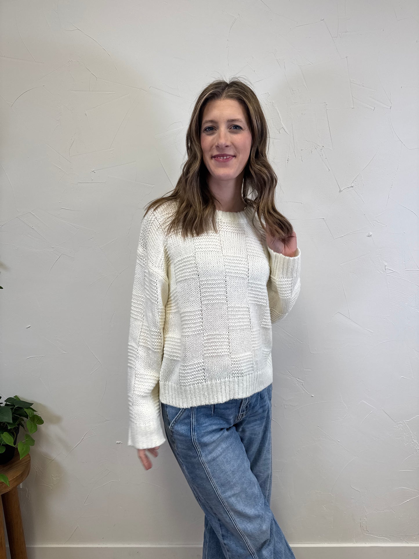 Checker Texture Sweater