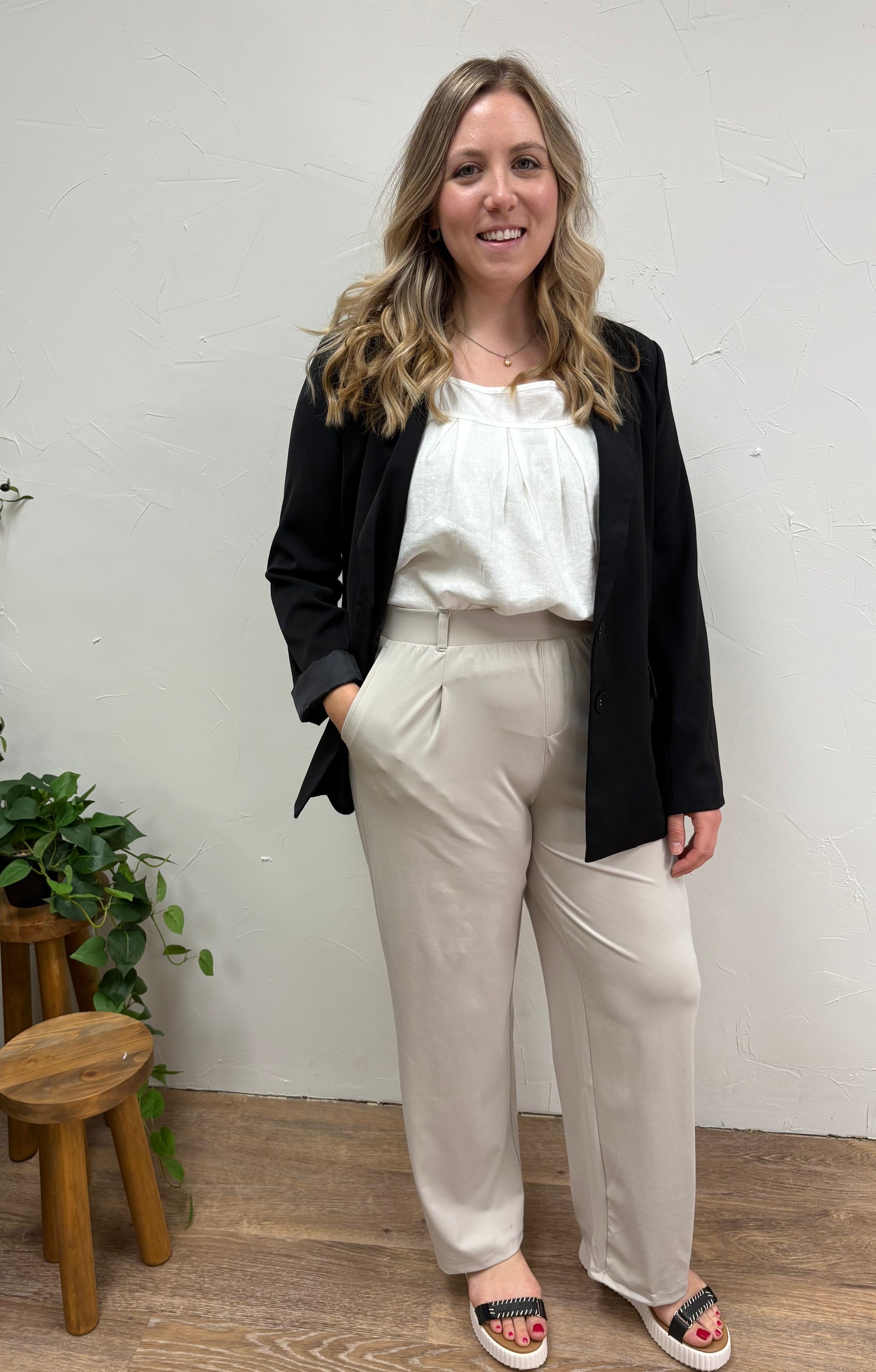 Lux Daily Trouser Pant With Front Pleats