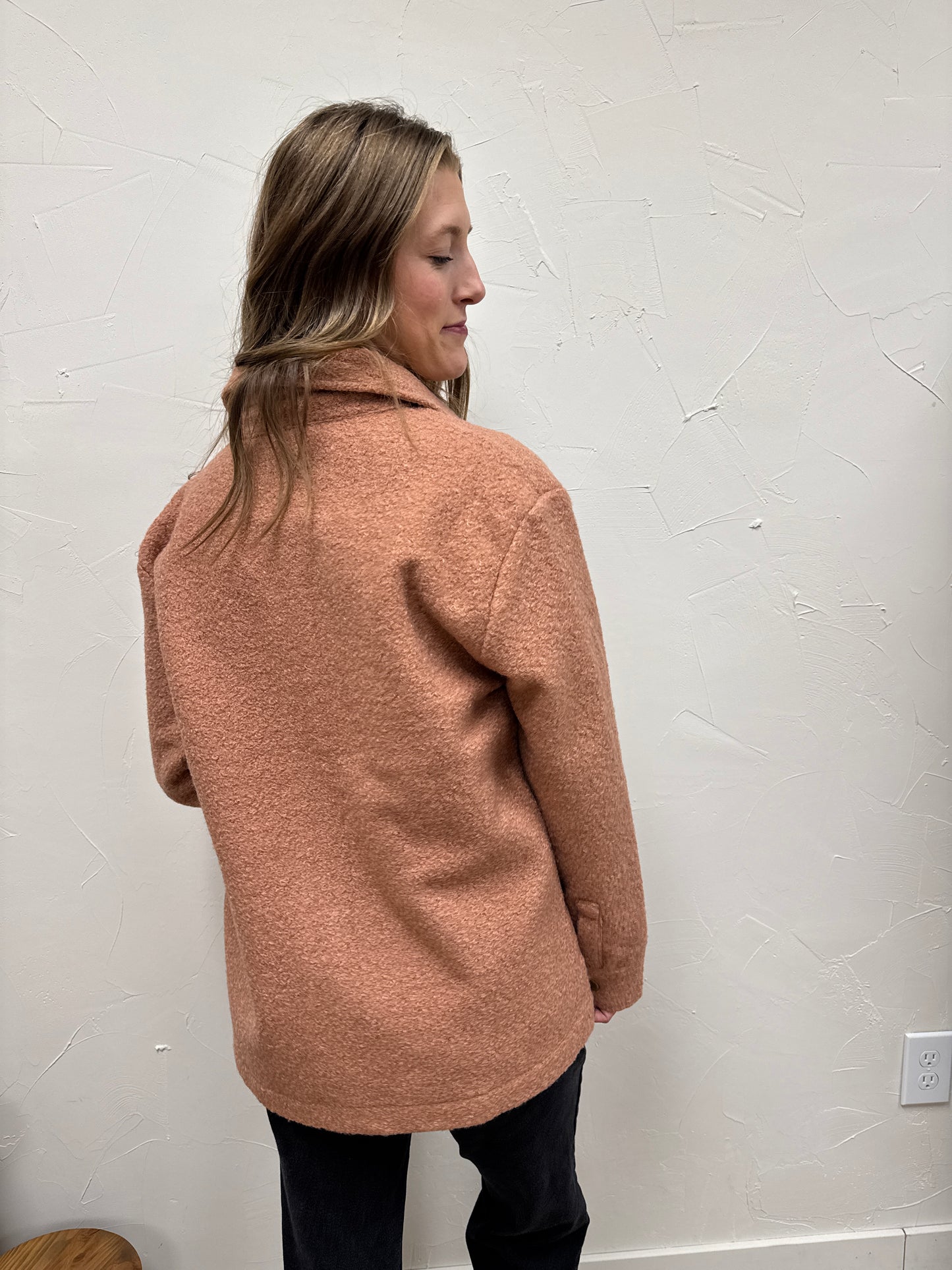 Snap Button Teddy Jacket