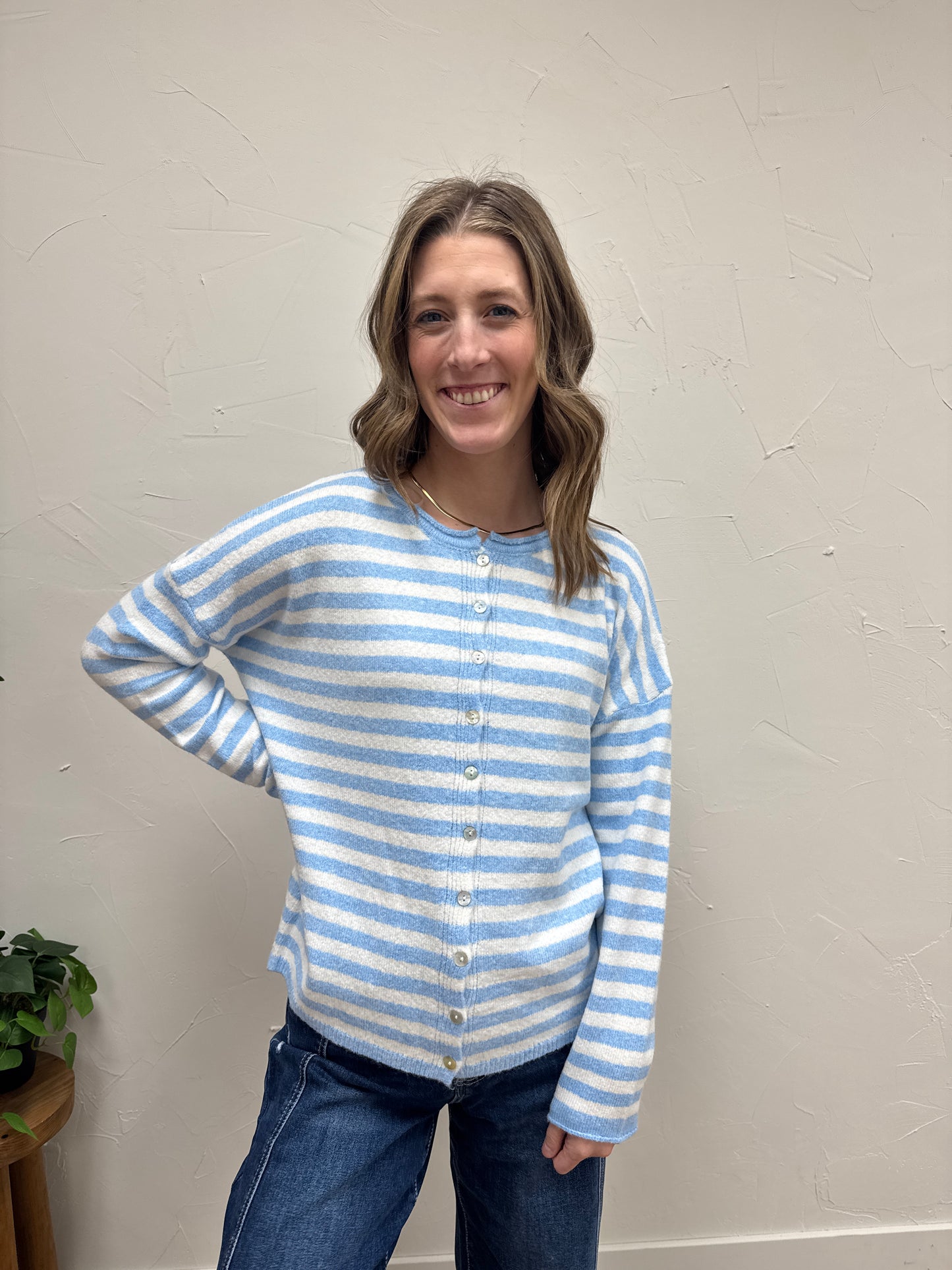 Striped Sweater Cardigan