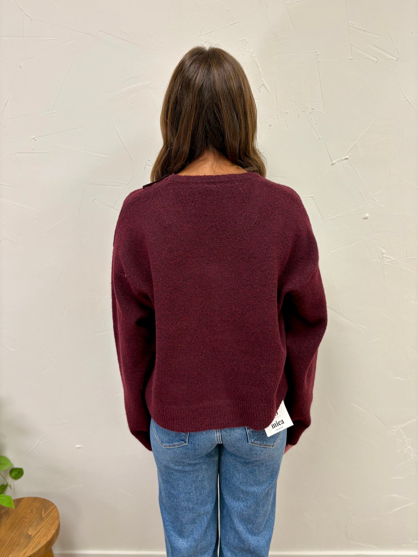 Brushed Bow Detail Sweater