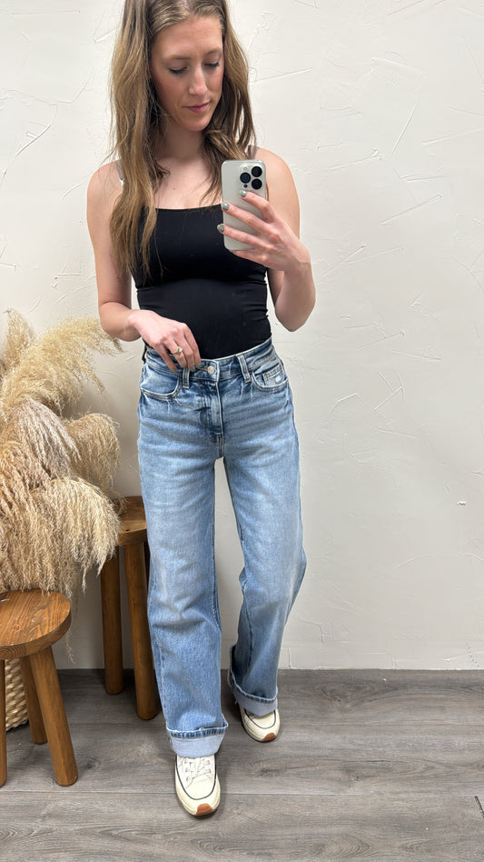 90's Wide Leg Vervet Denim