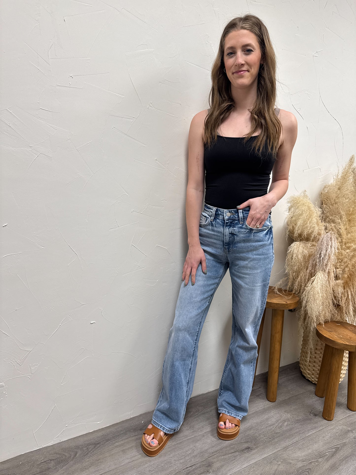 90's Wide Leg Vervet Denim