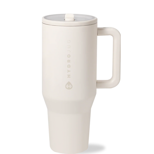 Cream HydroJug 32 oz Traveler Tumbler