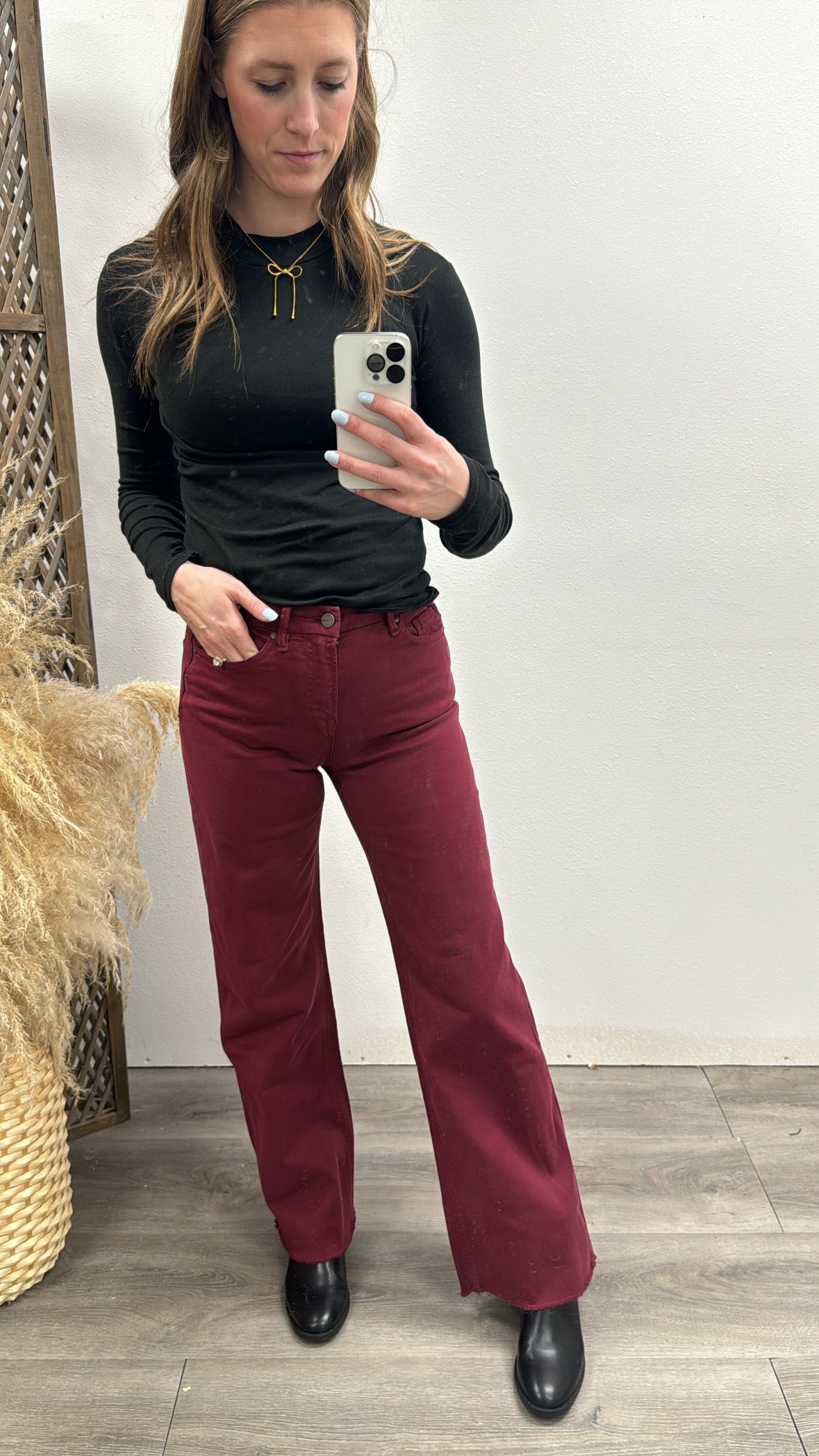 Stretch High Rise Wide Leg - Three:Twelve Boutique