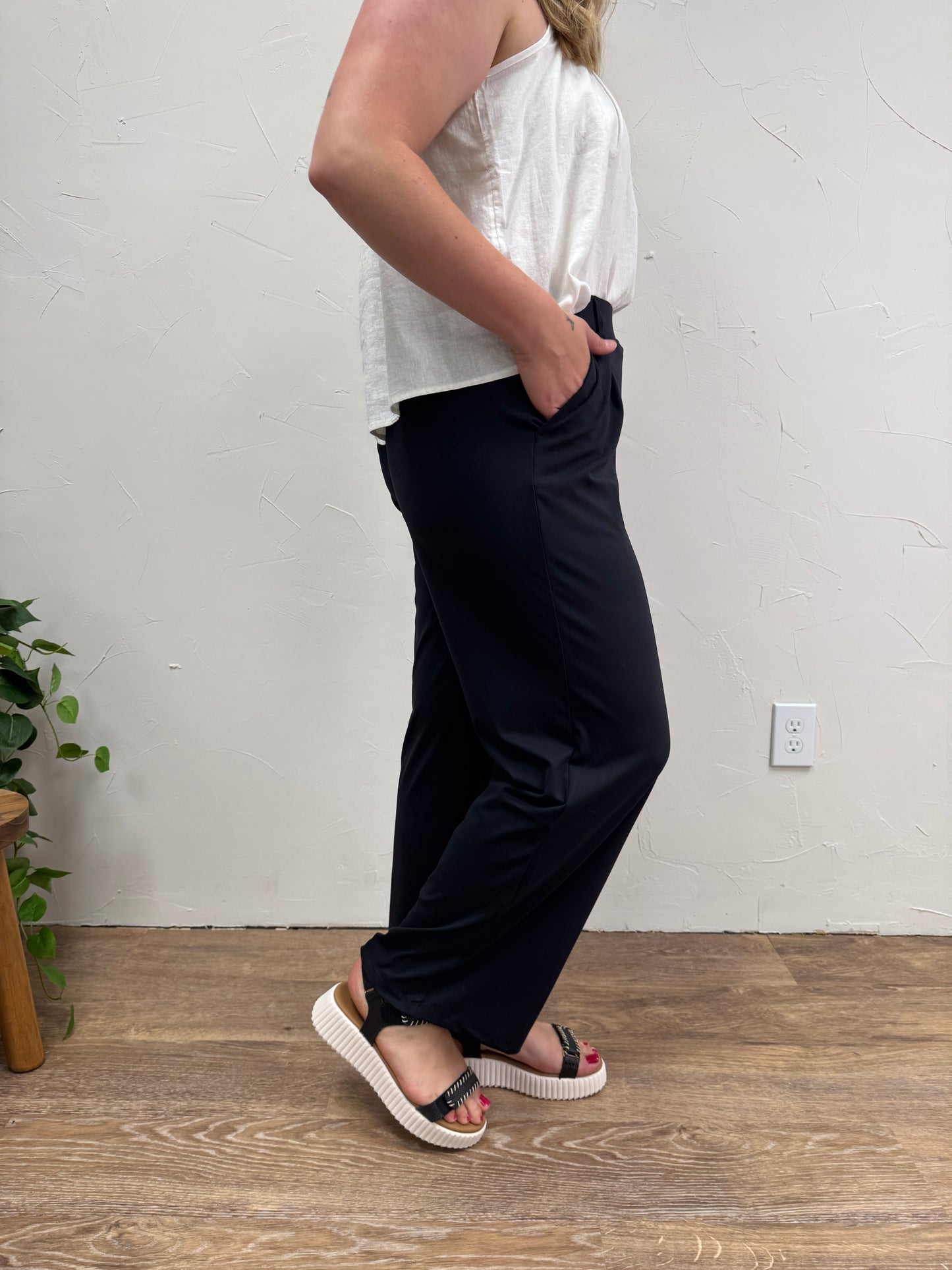 Lux Daily Trouser Pant With Front Pleats