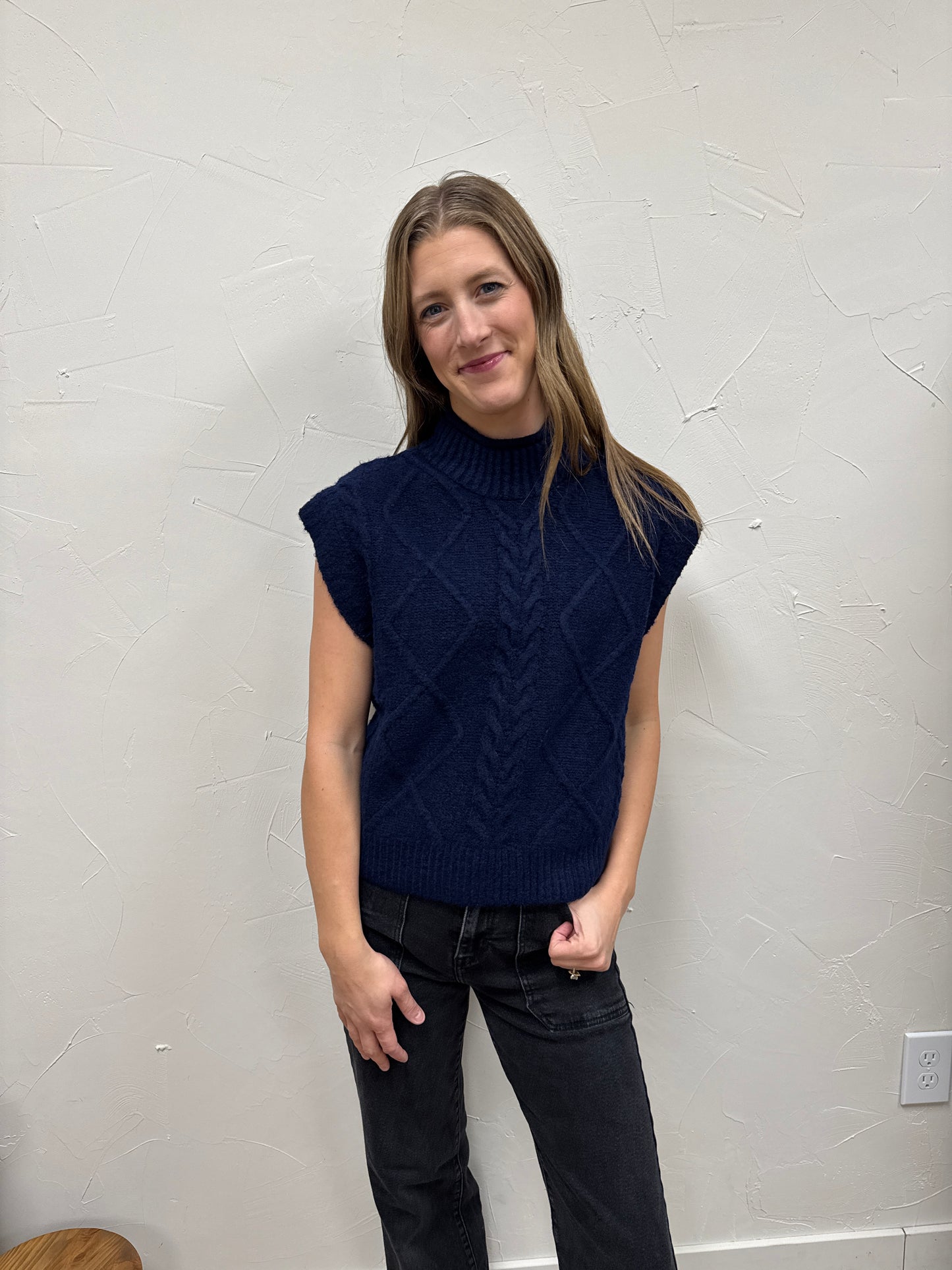 Cable Knit Sweater Vest