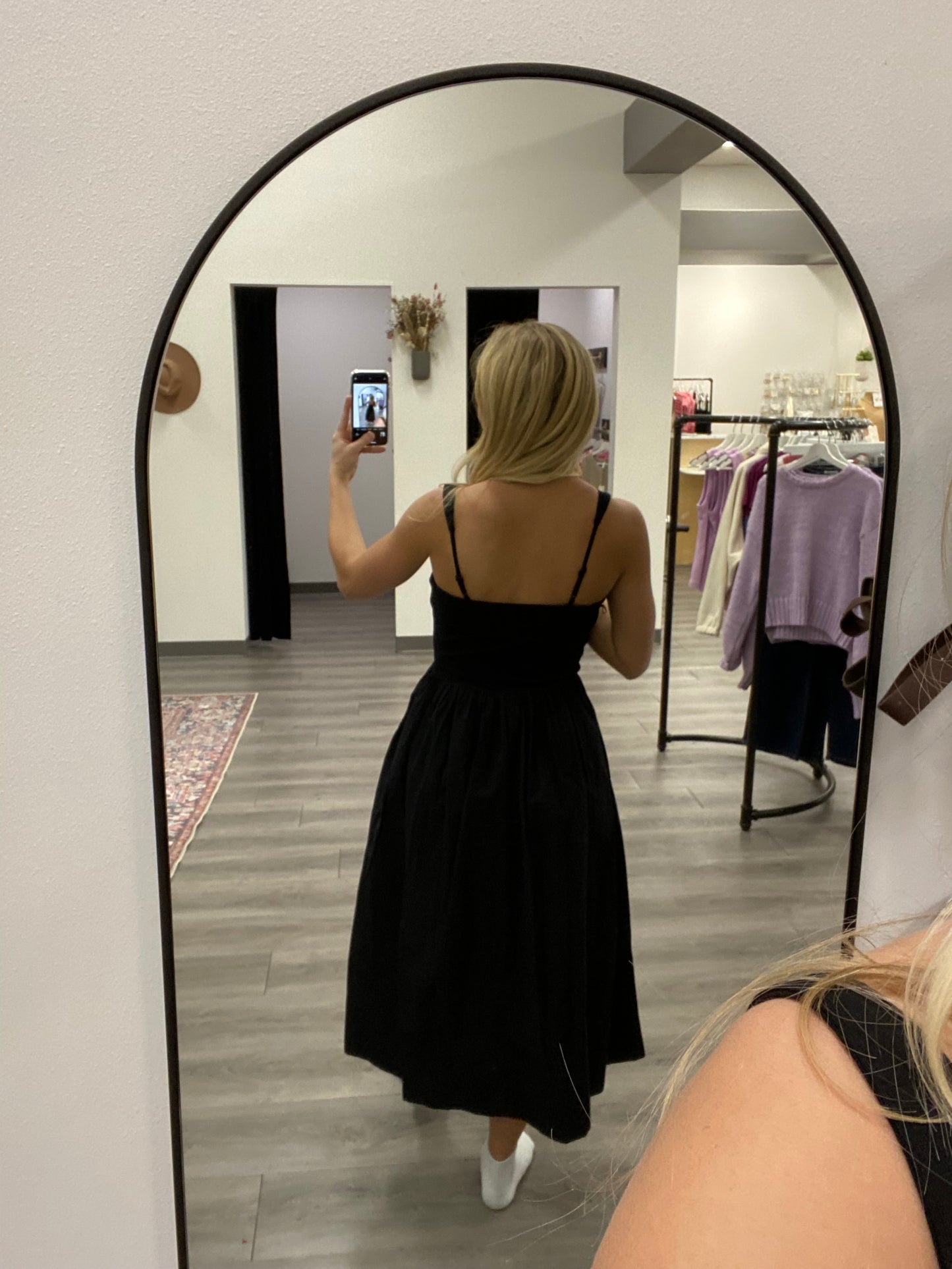 MIXED MEDIA TANK MIDI DRESS - Three:Twelve Boutique