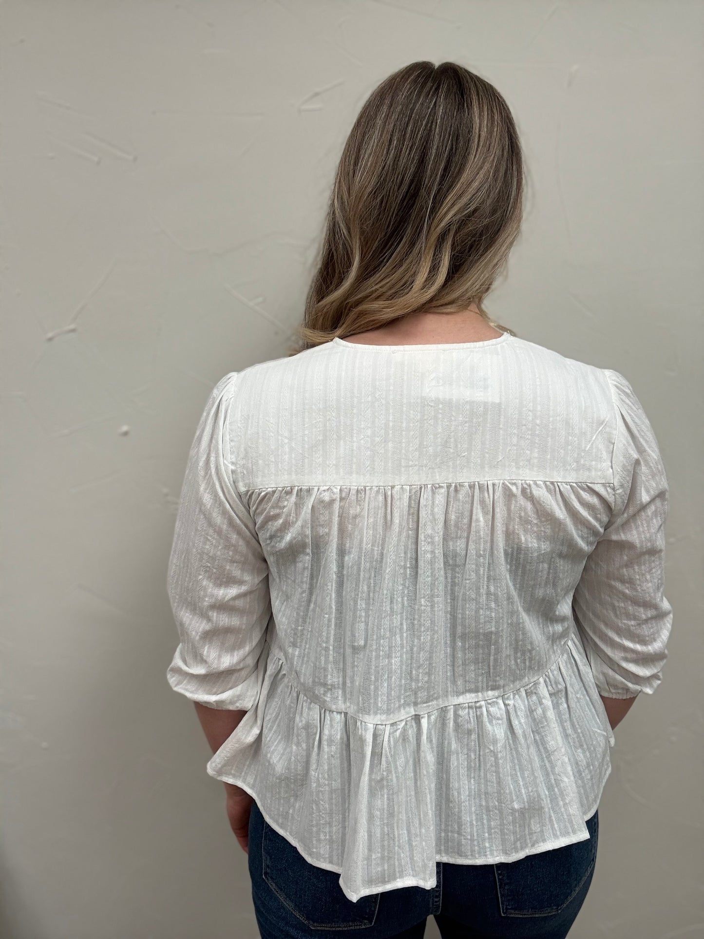 Cotton Peplum Blouse