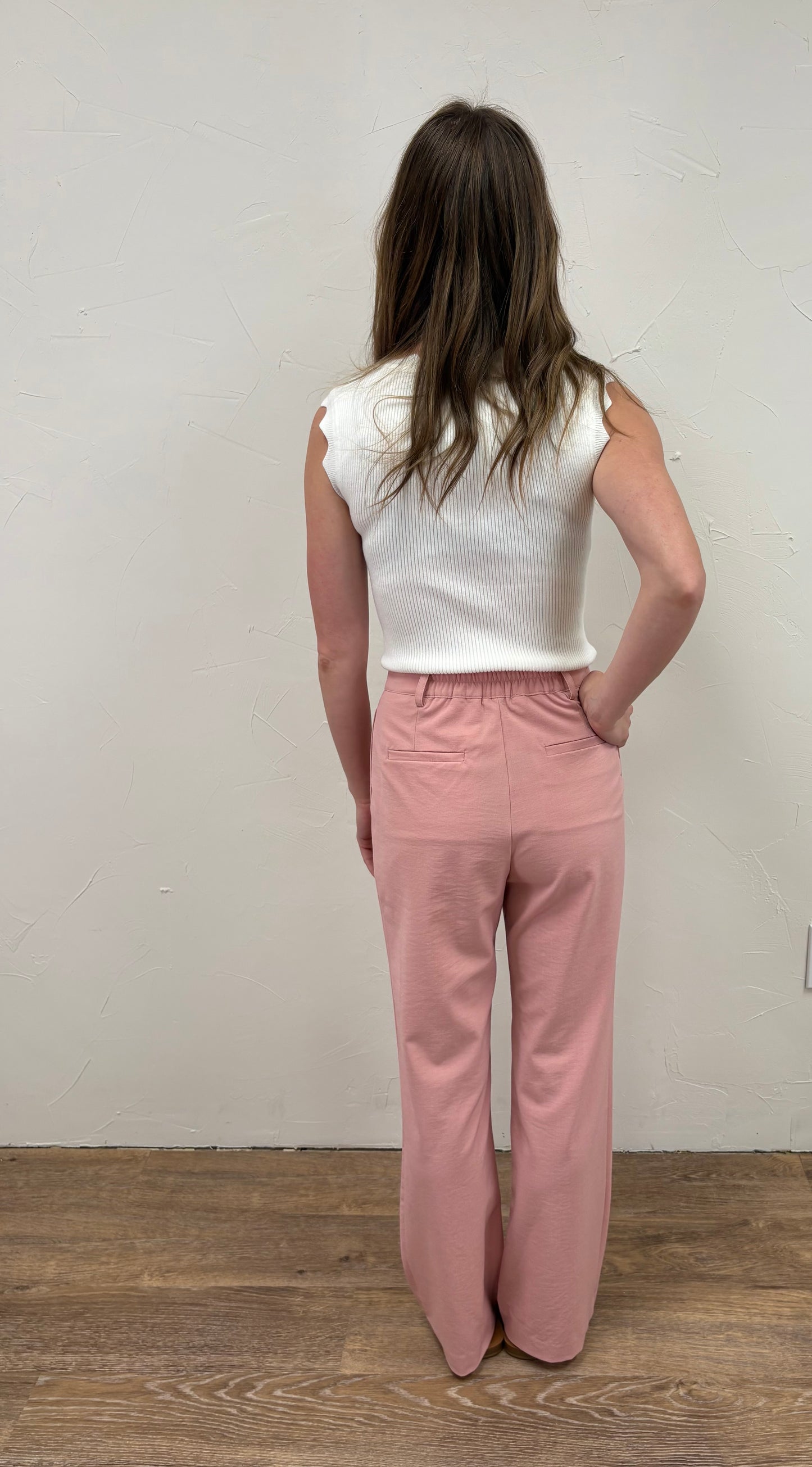 Pleat Wide Leg Pants