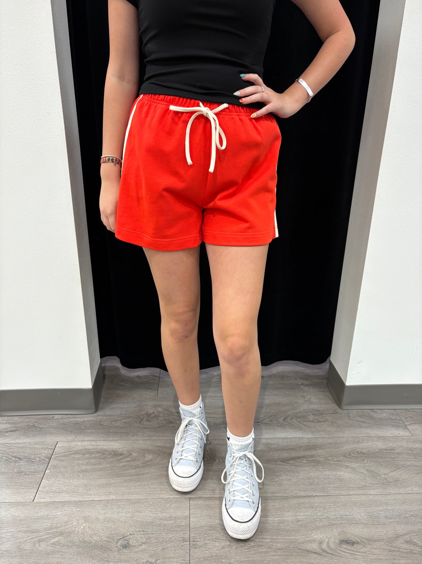 Side Stripe French Terry Shorts