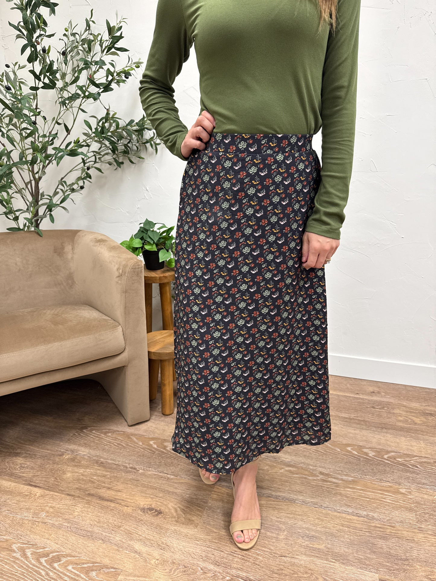 Floral Midi Skirt