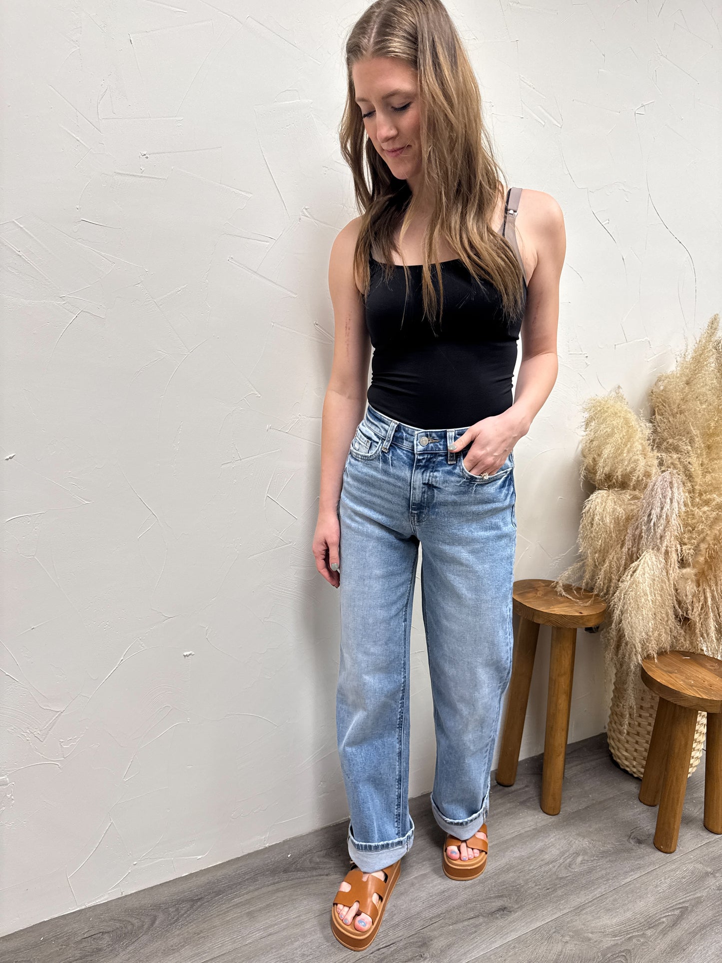 90's Wide Leg Vervet Denim