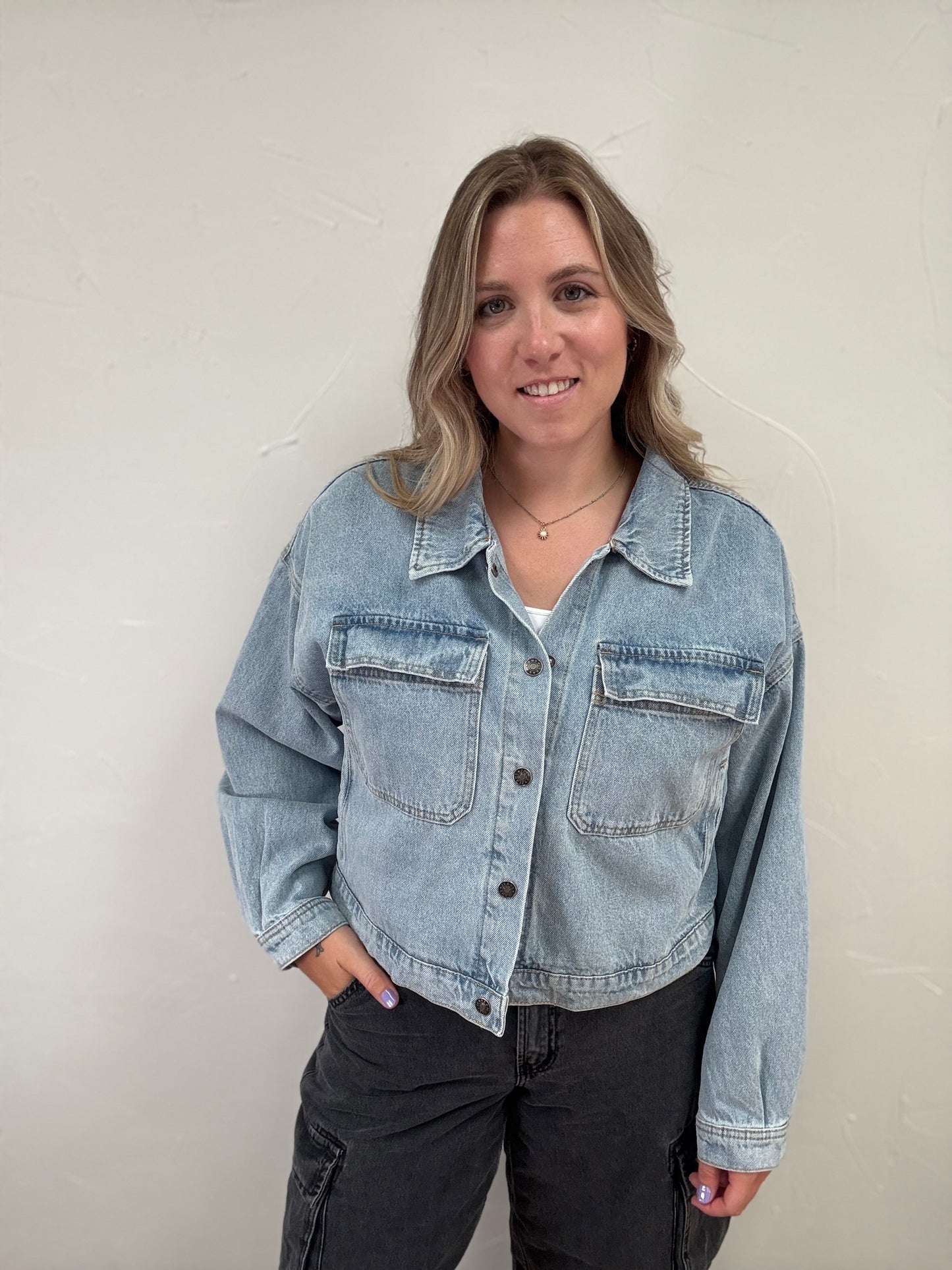 Relaxed Crop Denim Jacket
