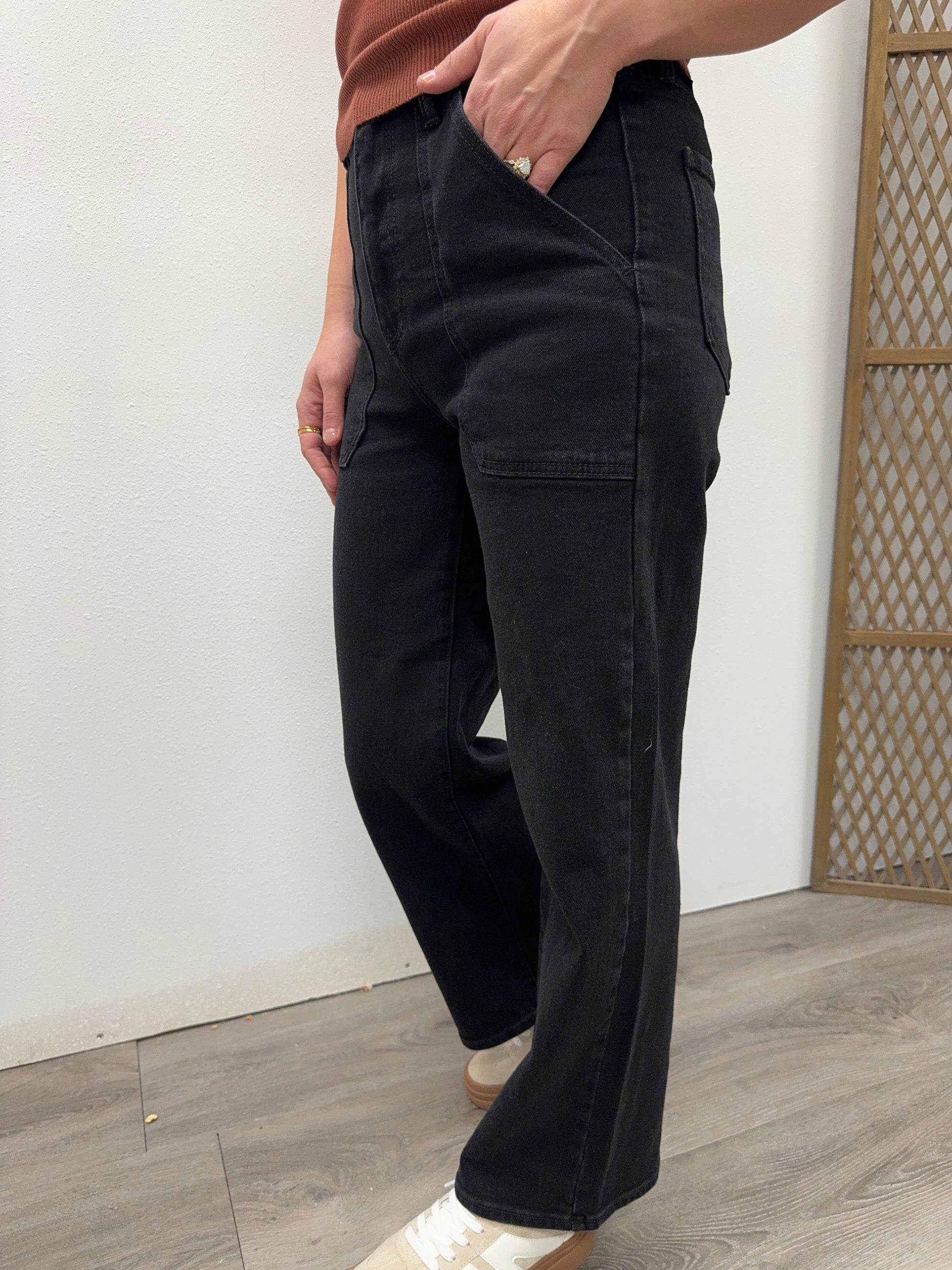 HR Cargo Pocket Wide Leg - Three:Twelve Boutique