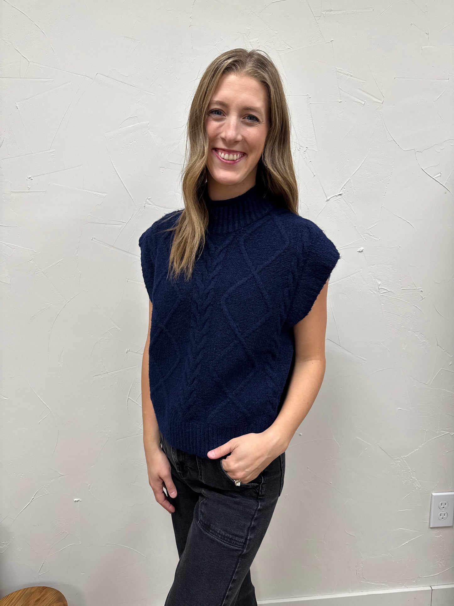 Cable Knit Sweater Vest